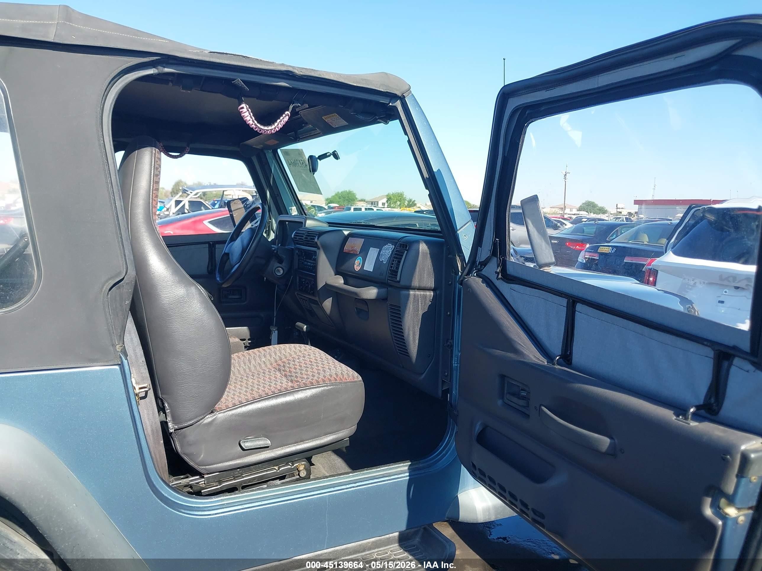 1999 Jeep Wrangler Sport Синий vin: 1J4FY19S2XP467347