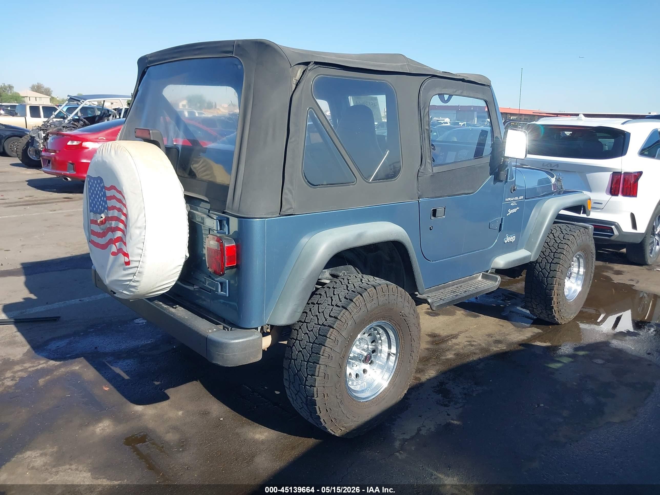 1999 Jeep Wrangler Sport Синий vin: 1J4FY19S2XP467347