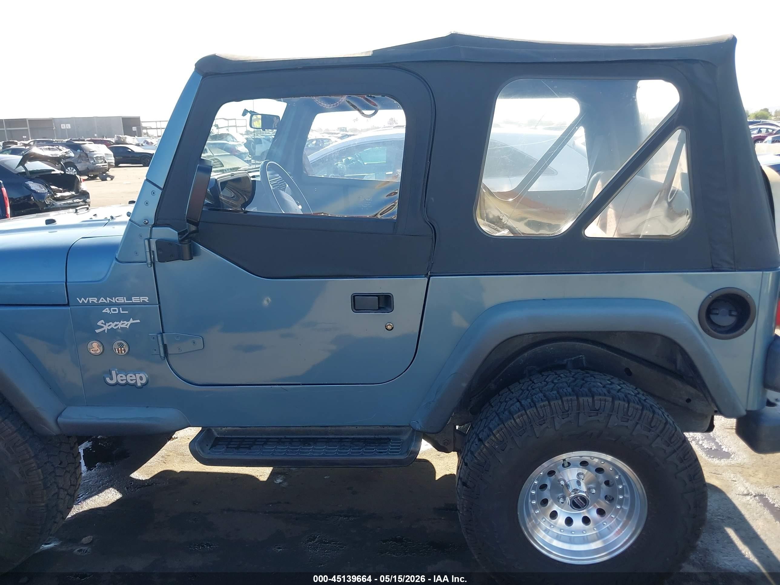 1999 Jeep Wrangler Sport Синий vin: 1J4FY19S2XP467347