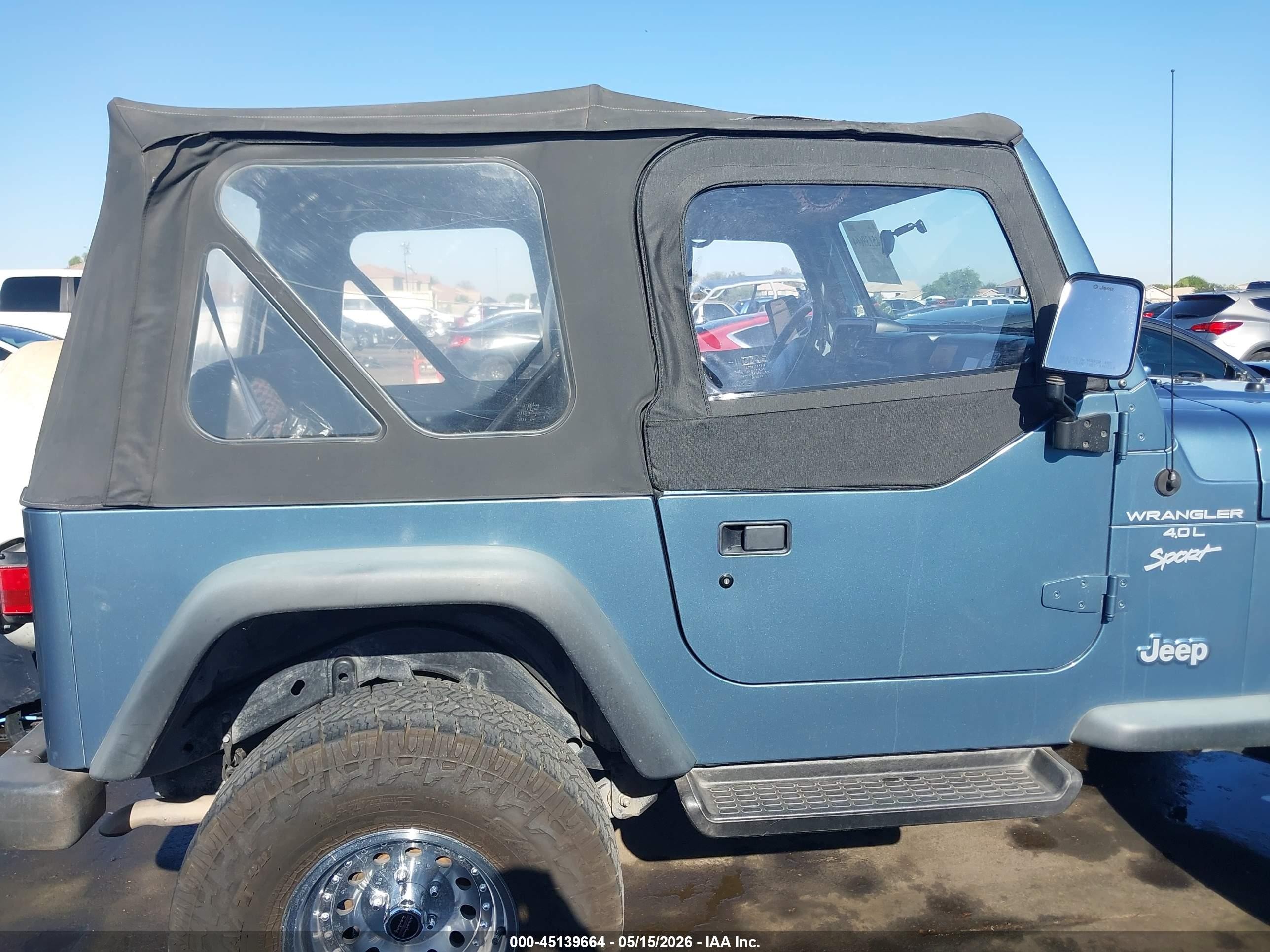 1999 Jeep Wrangler Sport Синий vin: 1J4FY19S2XP467347