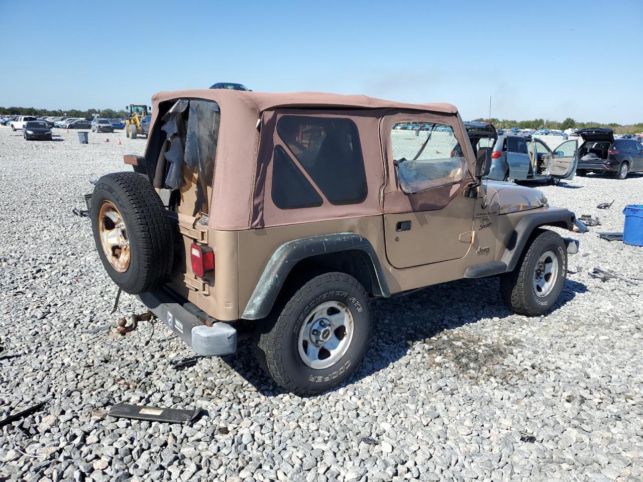 1999 Jeep Wrangler / Tj Sport Beige vin: 1J4FY19S3XP444384