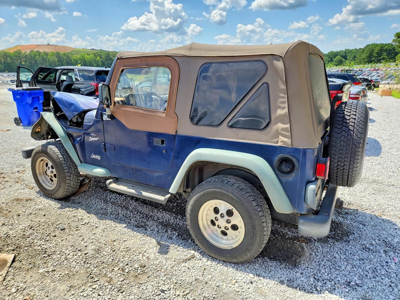 1997 Jeep Wrangler / Tj Sport Blue vin: 1J4FY19S4VP433990
