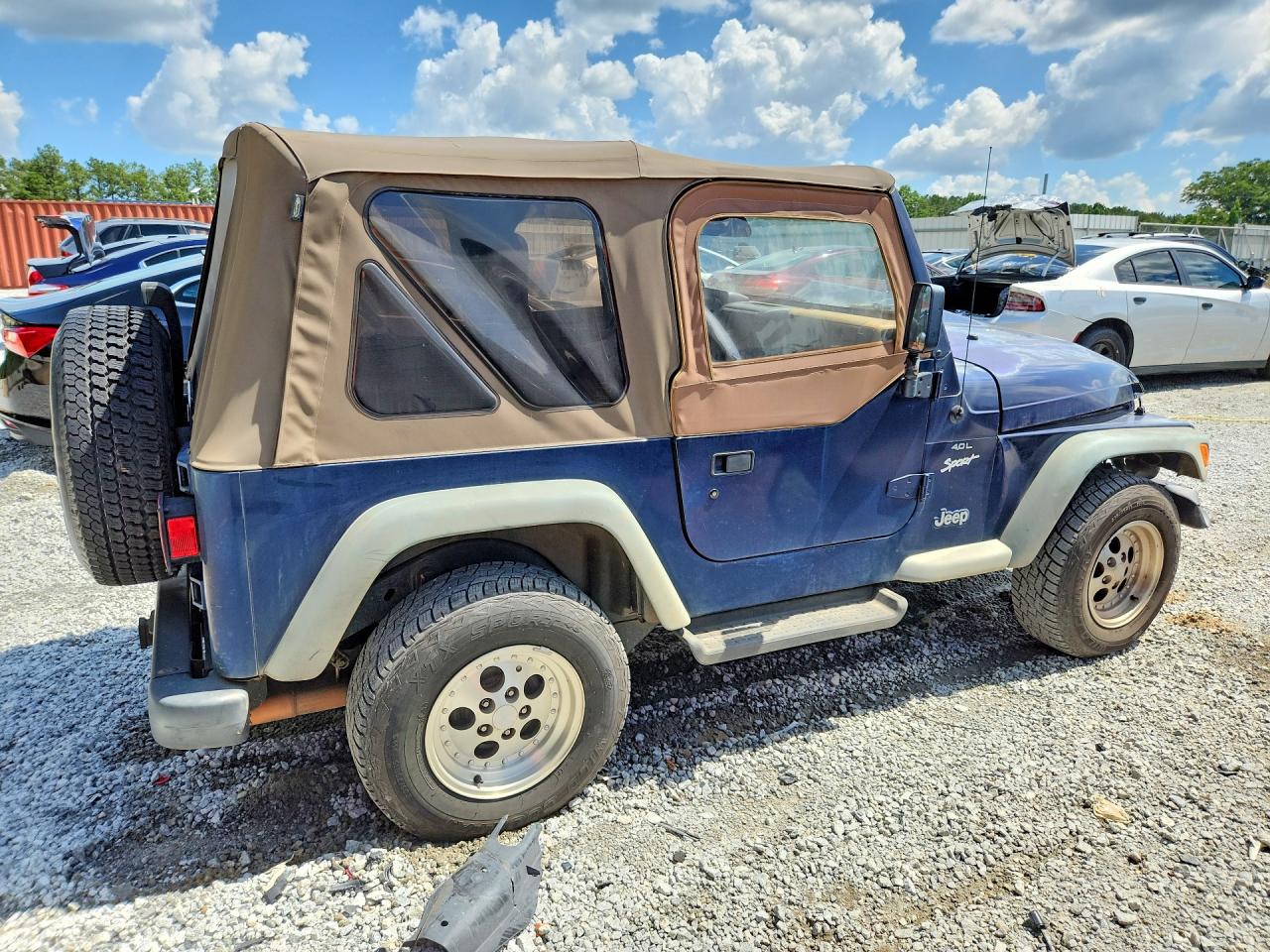 1997 Jeep Wrangler / Tj Sport Blue vin: 1J4FY19S4VP433990