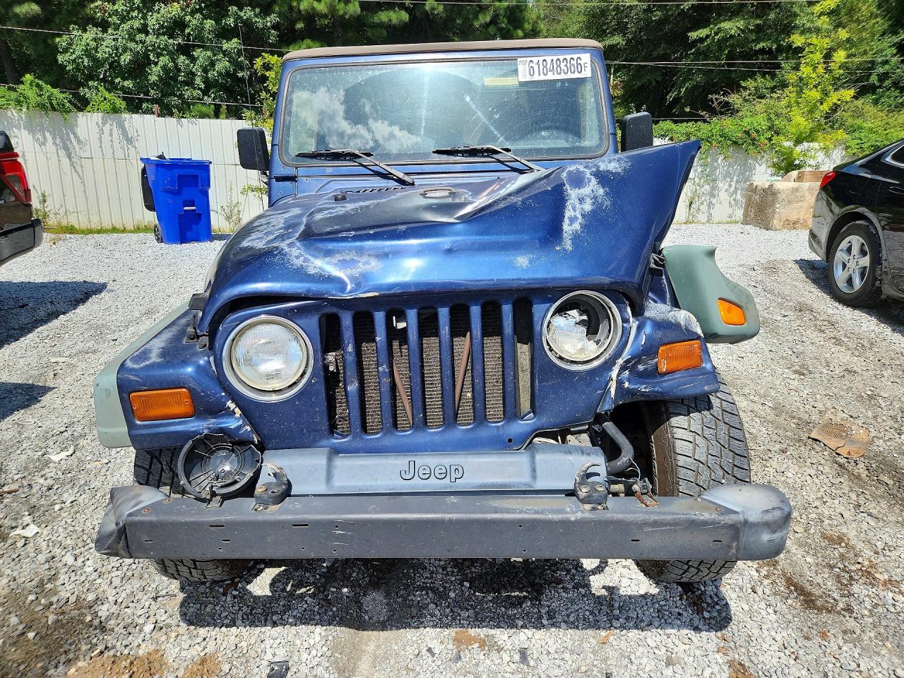 1997 Jeep Wrangler / Tj Sport Blue vin: 1J4FY19S4VP433990