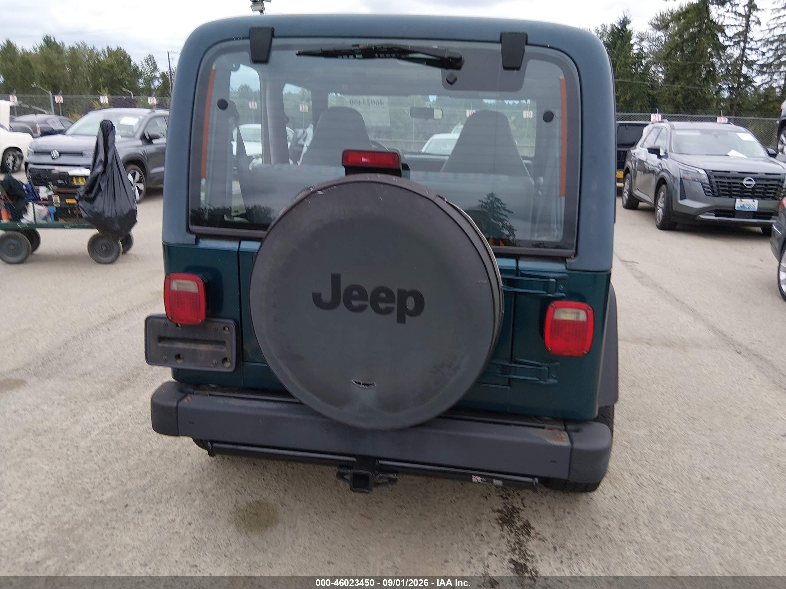 1997 Jeep Wrangler Sport Green vin: 1J4FY19S4VP509255