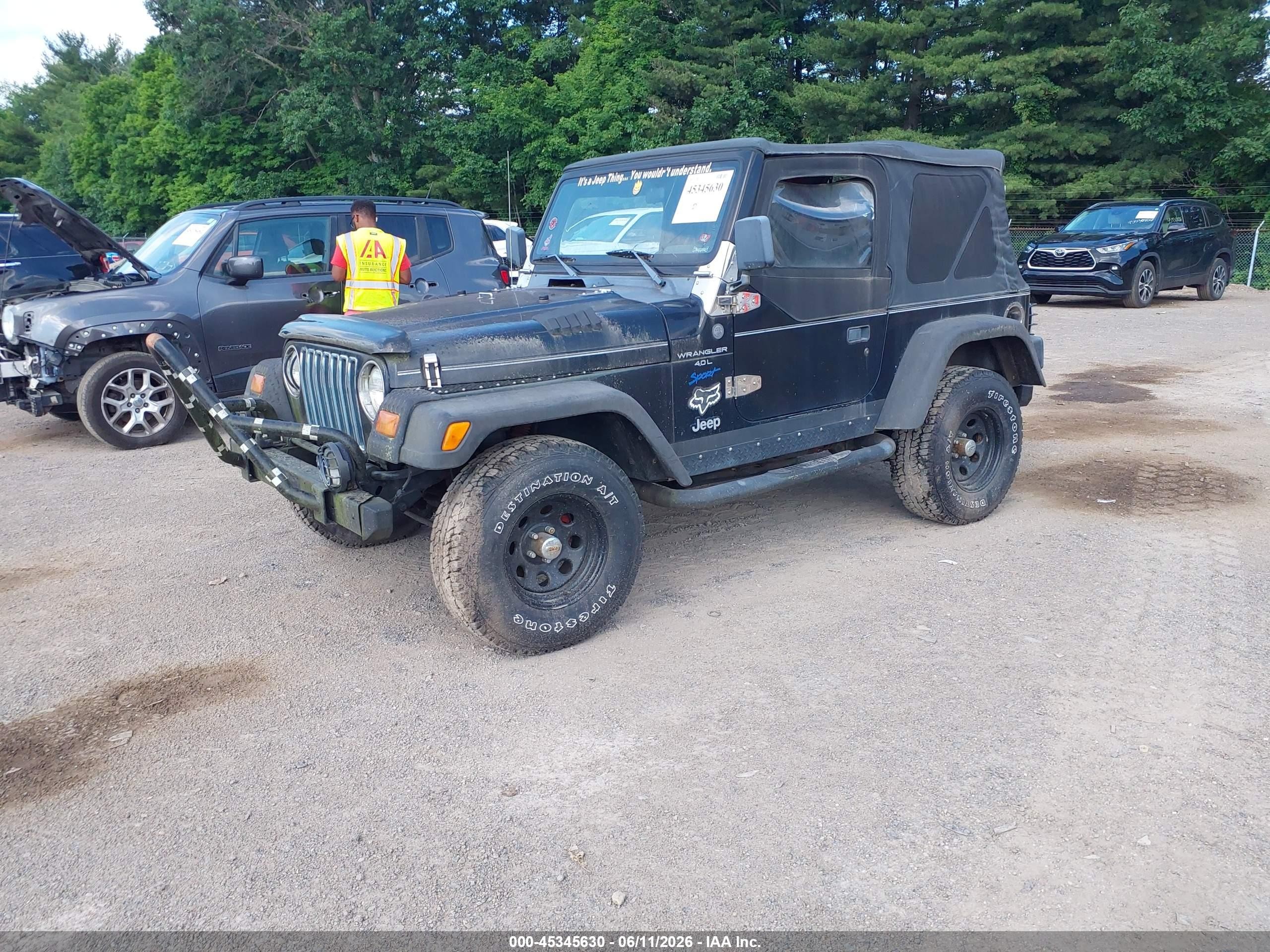 1998 Jeep Wrangler Sport Black vin: 1J4FY19S4WP787137