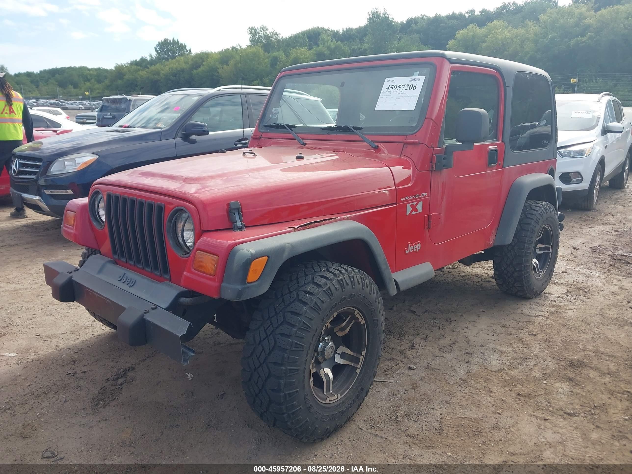 1999 Jeep Wrangler Sport Red vin: 1J4FY19S4XP495375
