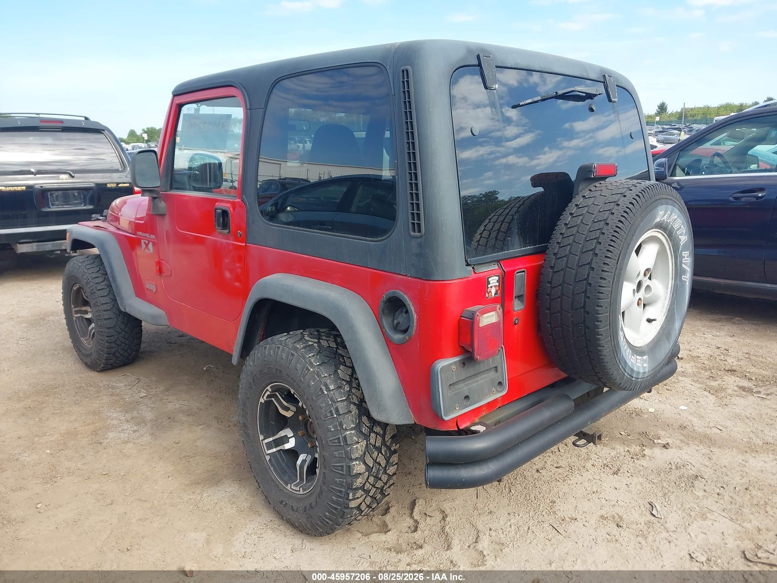 1999 Jeep Wrangler Sport Red vin: 1J4FY19S4XP495375