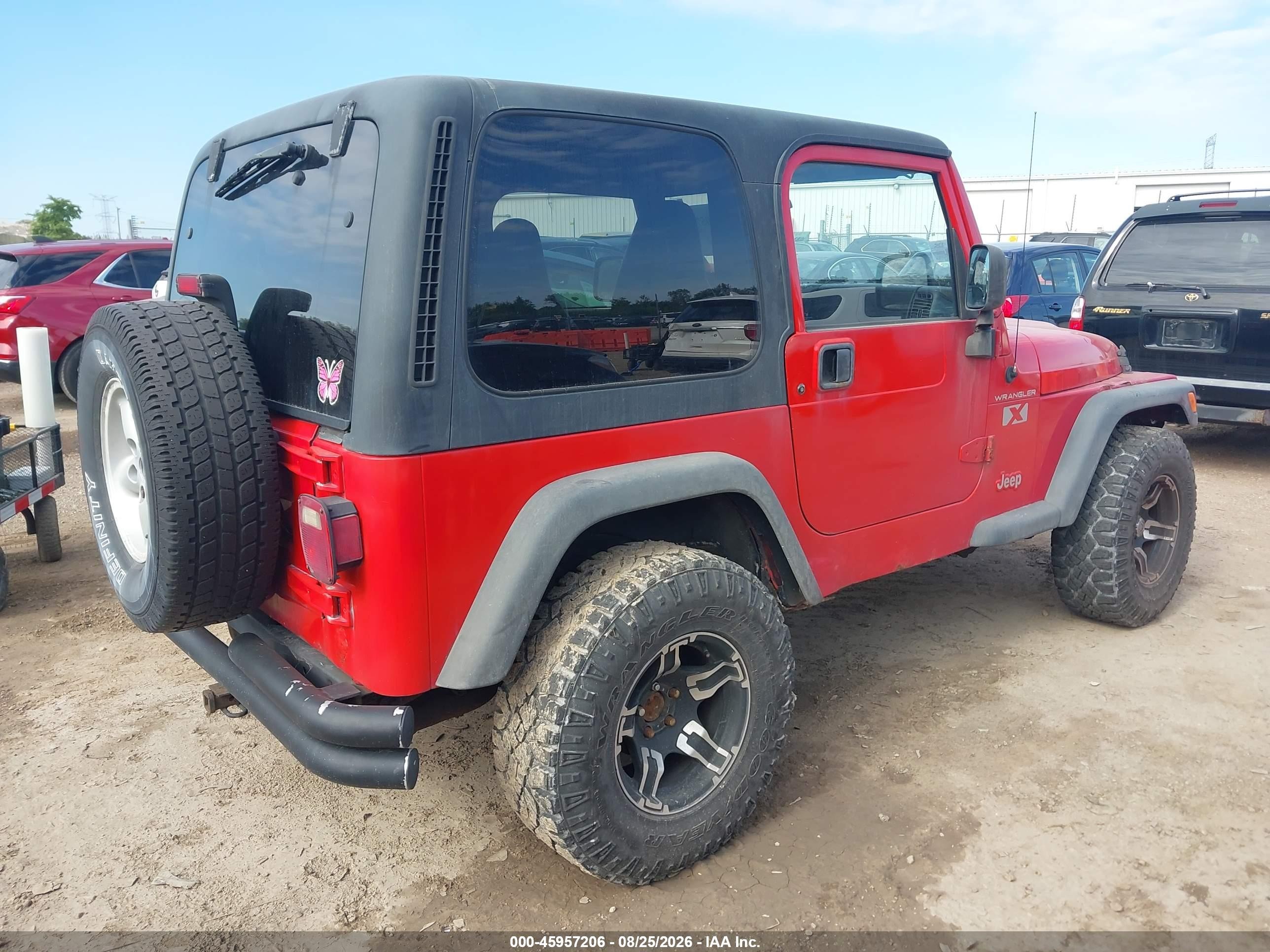 1999 Jeep Wrangler Sport Red vin: 1J4FY19S4XP495375
