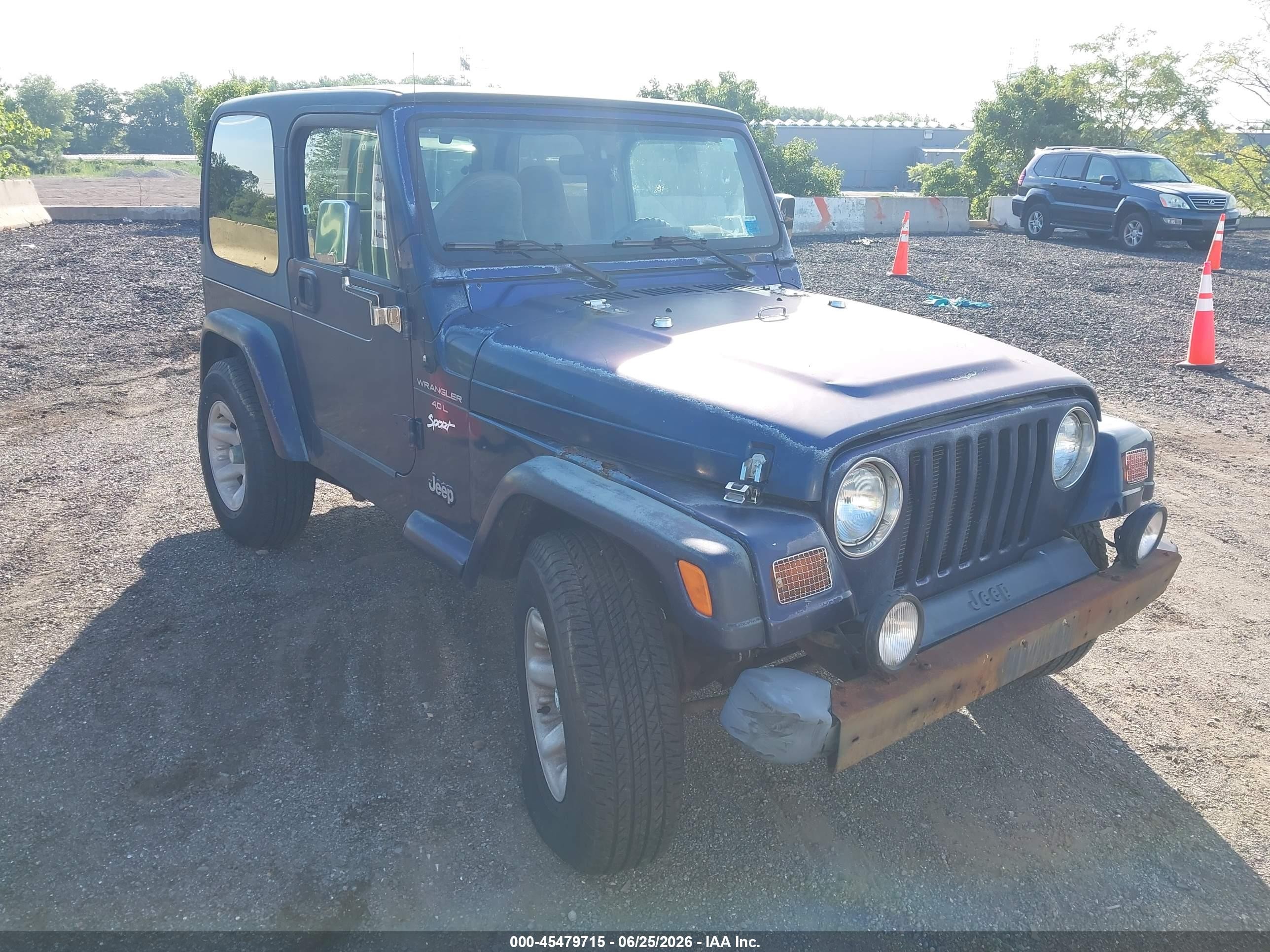 1997 Jeep Wrangler Sport Синий vin: 1J4FY19S5VP512455