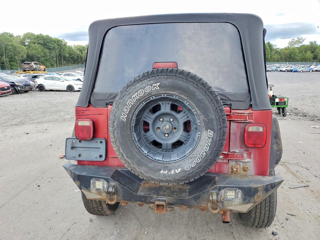 1999 Jeep Wrangler / Tj Sport Burgundy vin: 1J4FY19S5XP401035