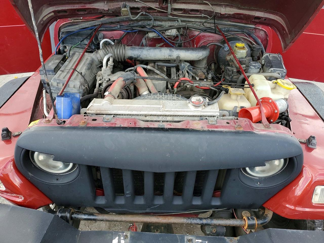 1999 Jeep Wrangler / Tj Sport Burgundy vin: 1J4FY19S5XP401035