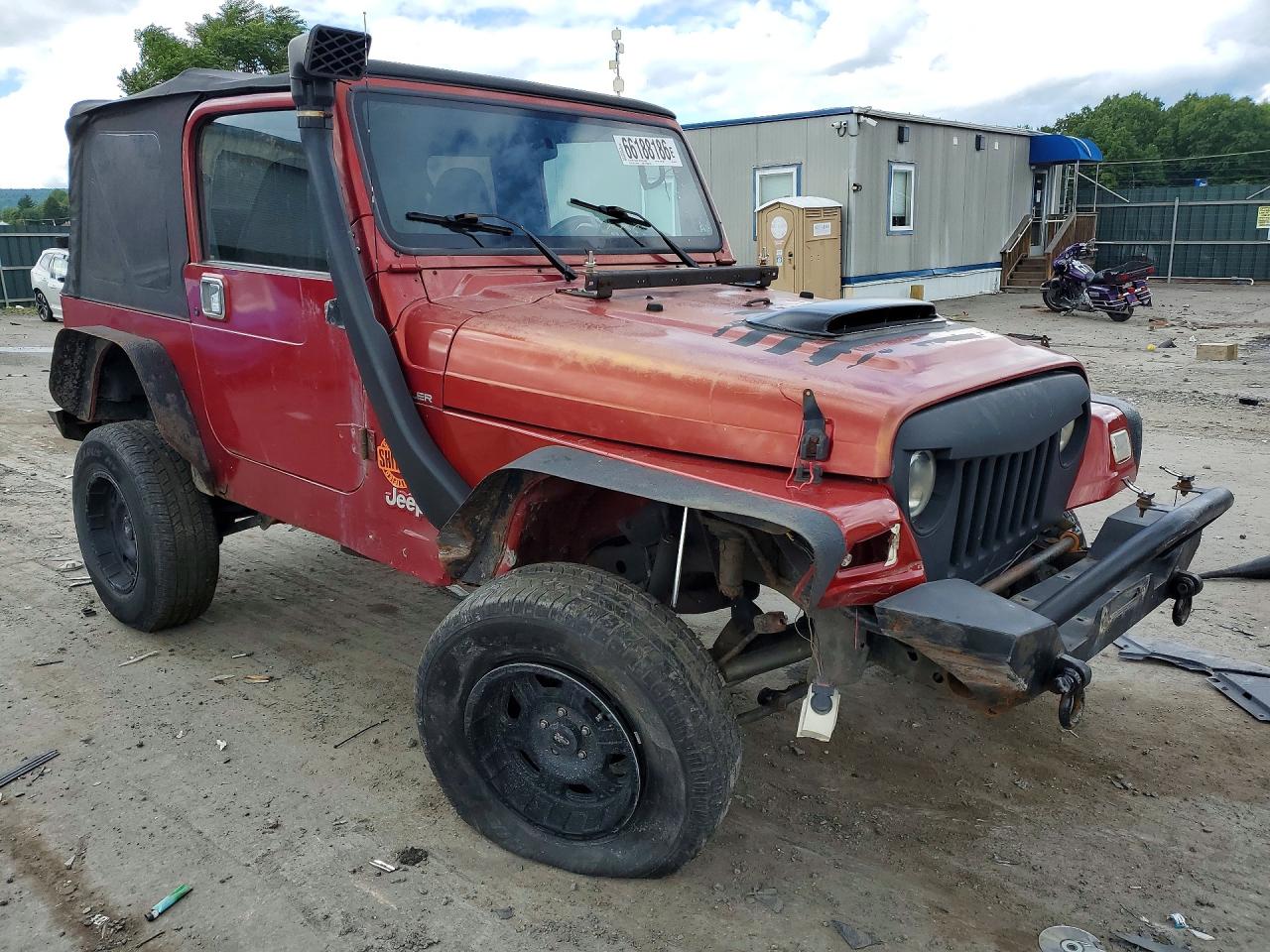 1999 Jeep Wrangler / Tj Sport Burgundy vin: 1J4FY19S5XP401035