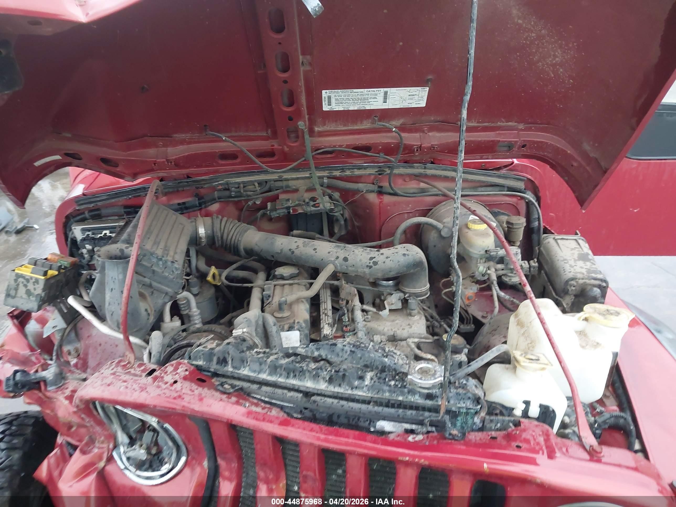1999 Jeep Wrangler Sport Red vin: 1J4FY19S5XP491335