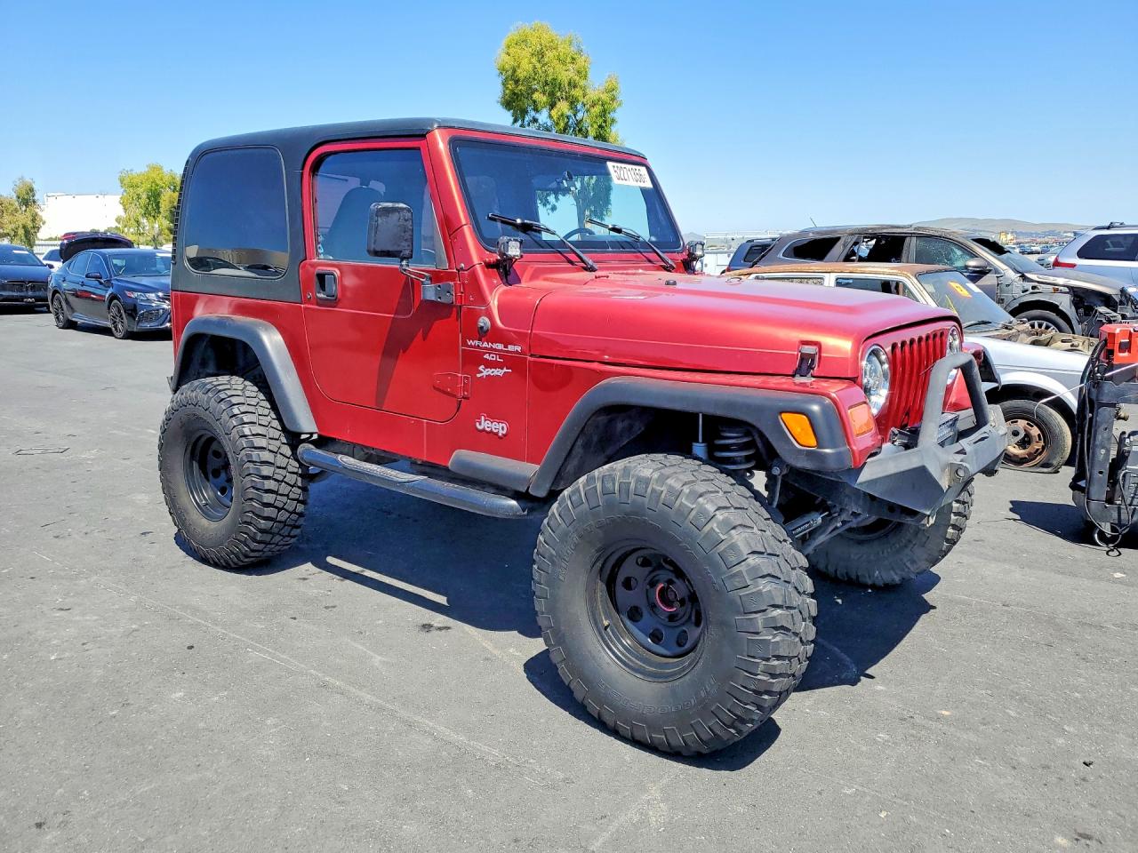 1999 Jeep Wrangler / Tj Sport Orange vin: 1J4FY19S7XP491613