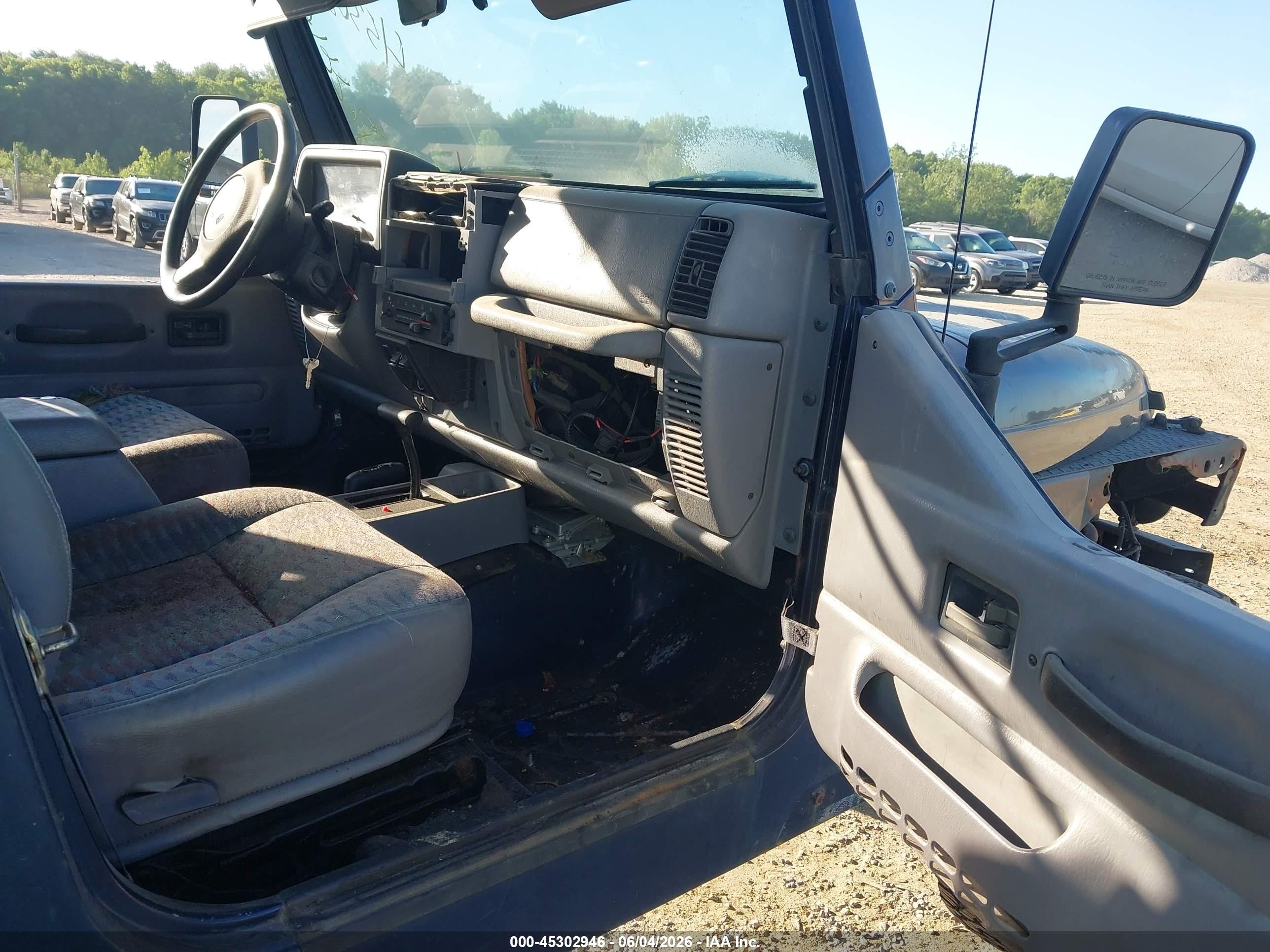 1997 Jeep Wrangler Sport Blue vin: 1J4FY19S8VP445544