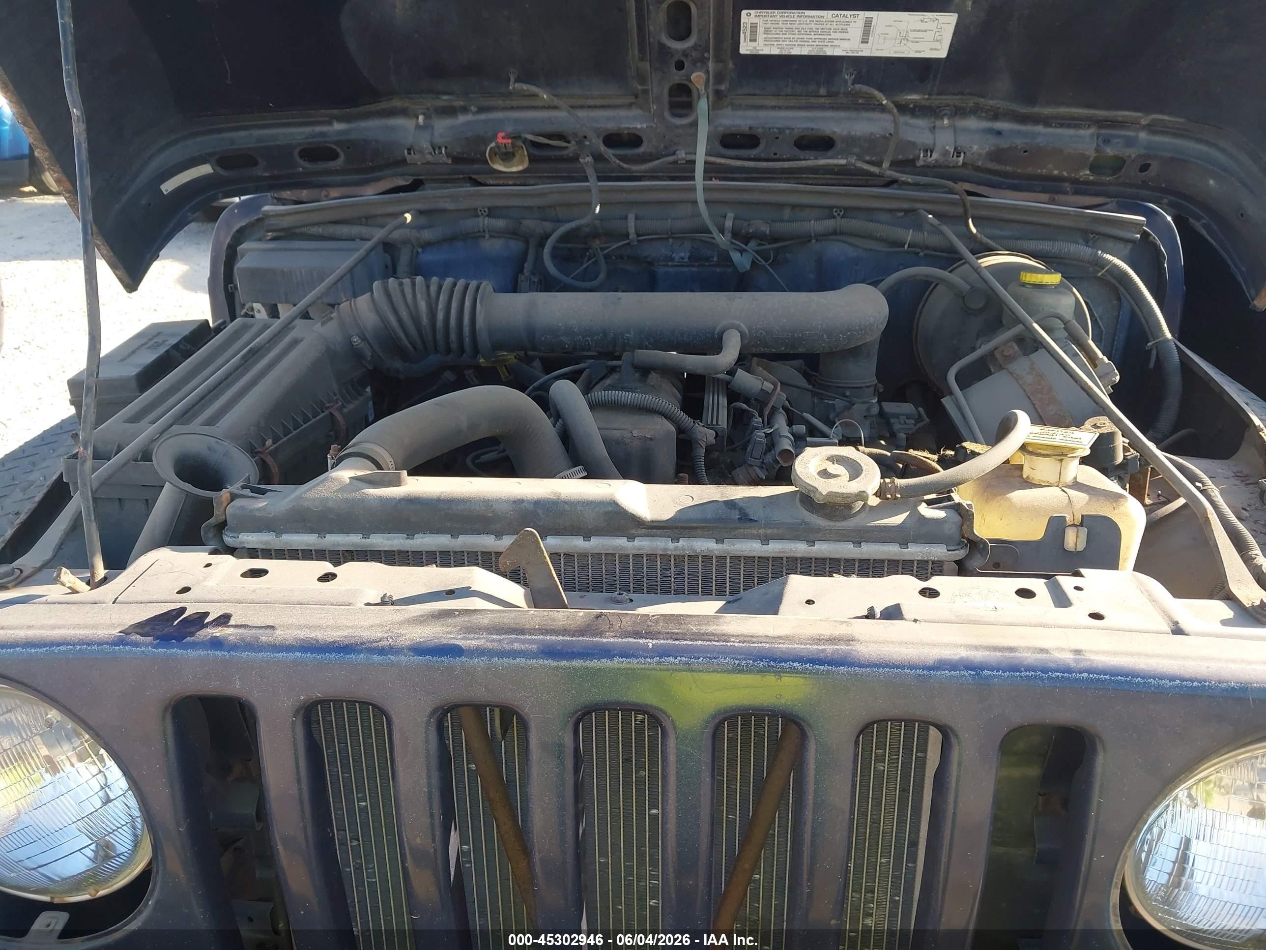 1997 Jeep Wrangler Sport Blue vin: 1J4FY19S8VP445544