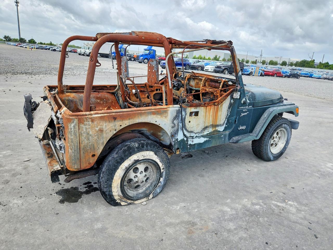 1999 Jeep Wrangler / Tj Sport Green vin: 1J4FY19S9XP442185