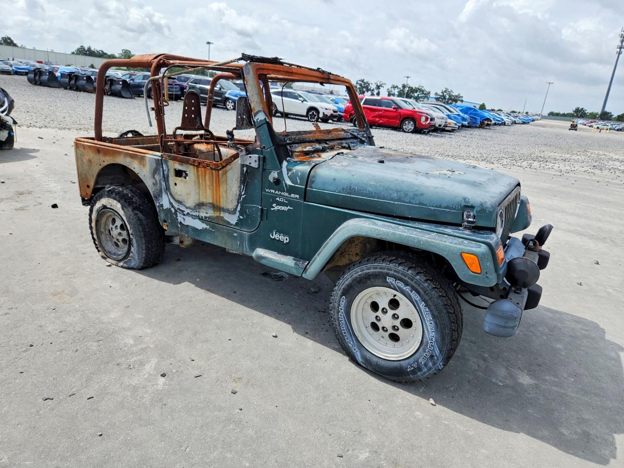 1999 Jeep Wrangler / Tj Sport Green vin: 1J4FY19S9XP442185