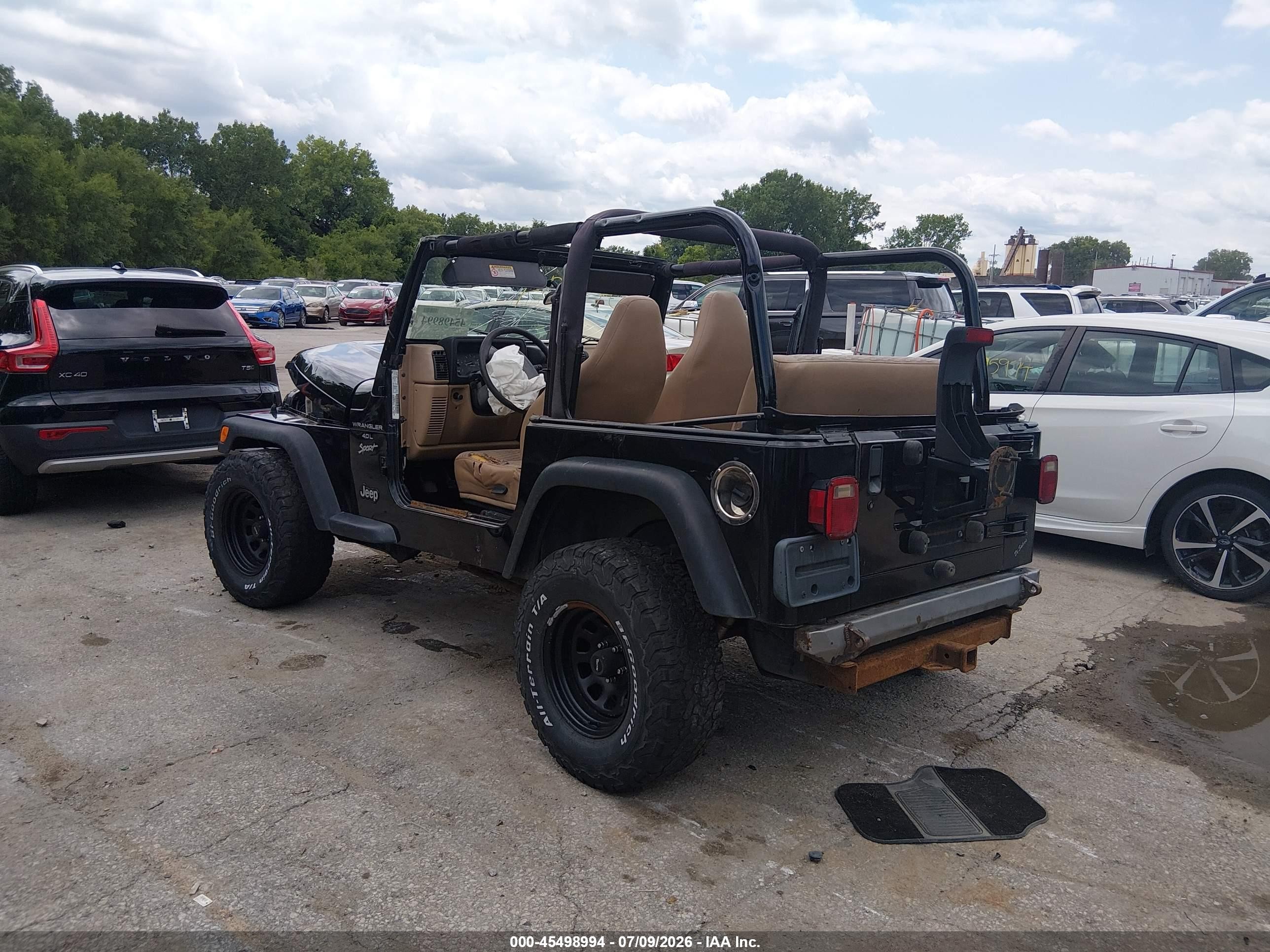 1999 Jeep Wrangler Sport Black vin: 1J4FY19S9XP465191