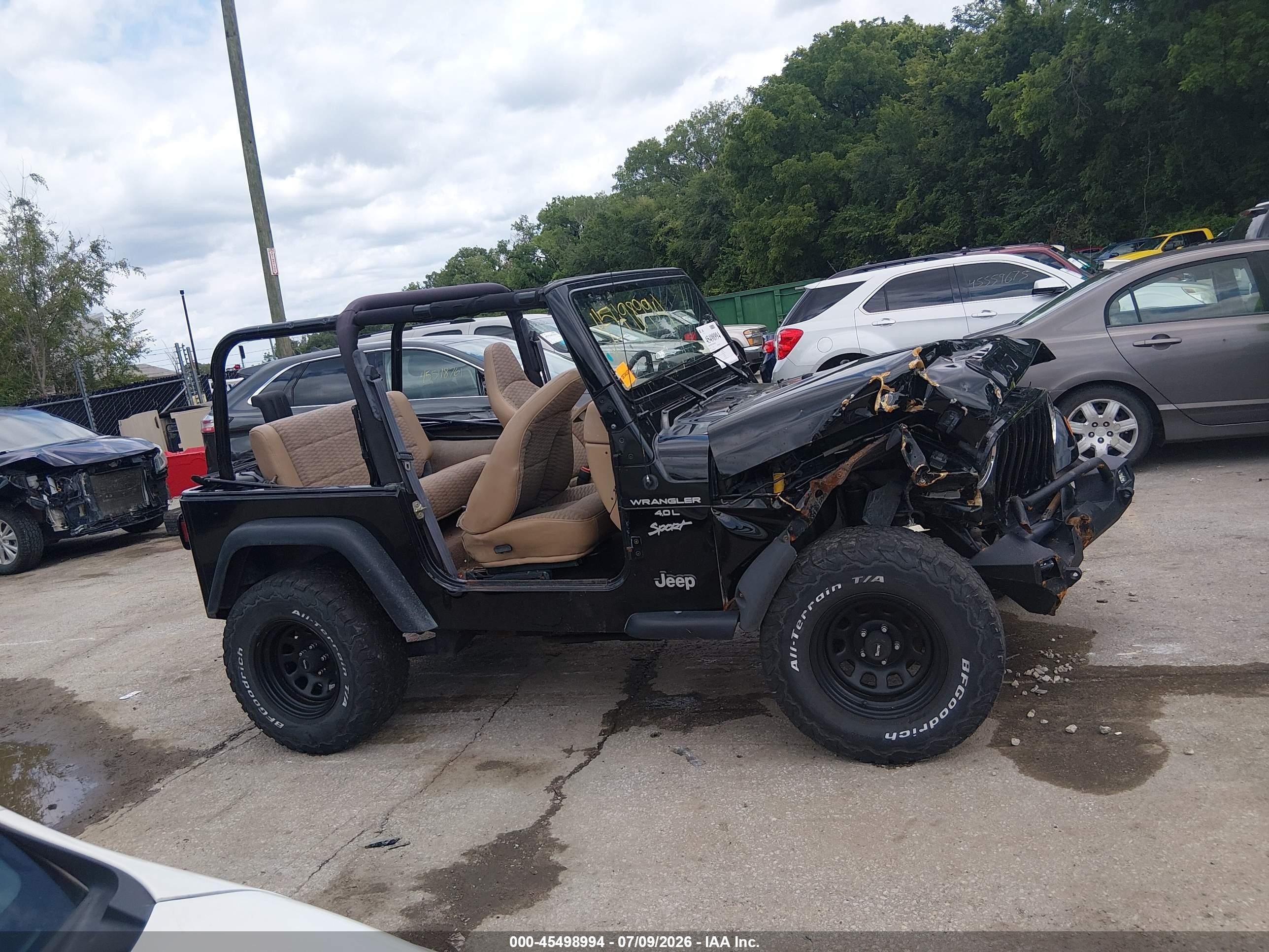 1999 Jeep Wrangler Sport Black vin: 1J4FY19S9XP465191