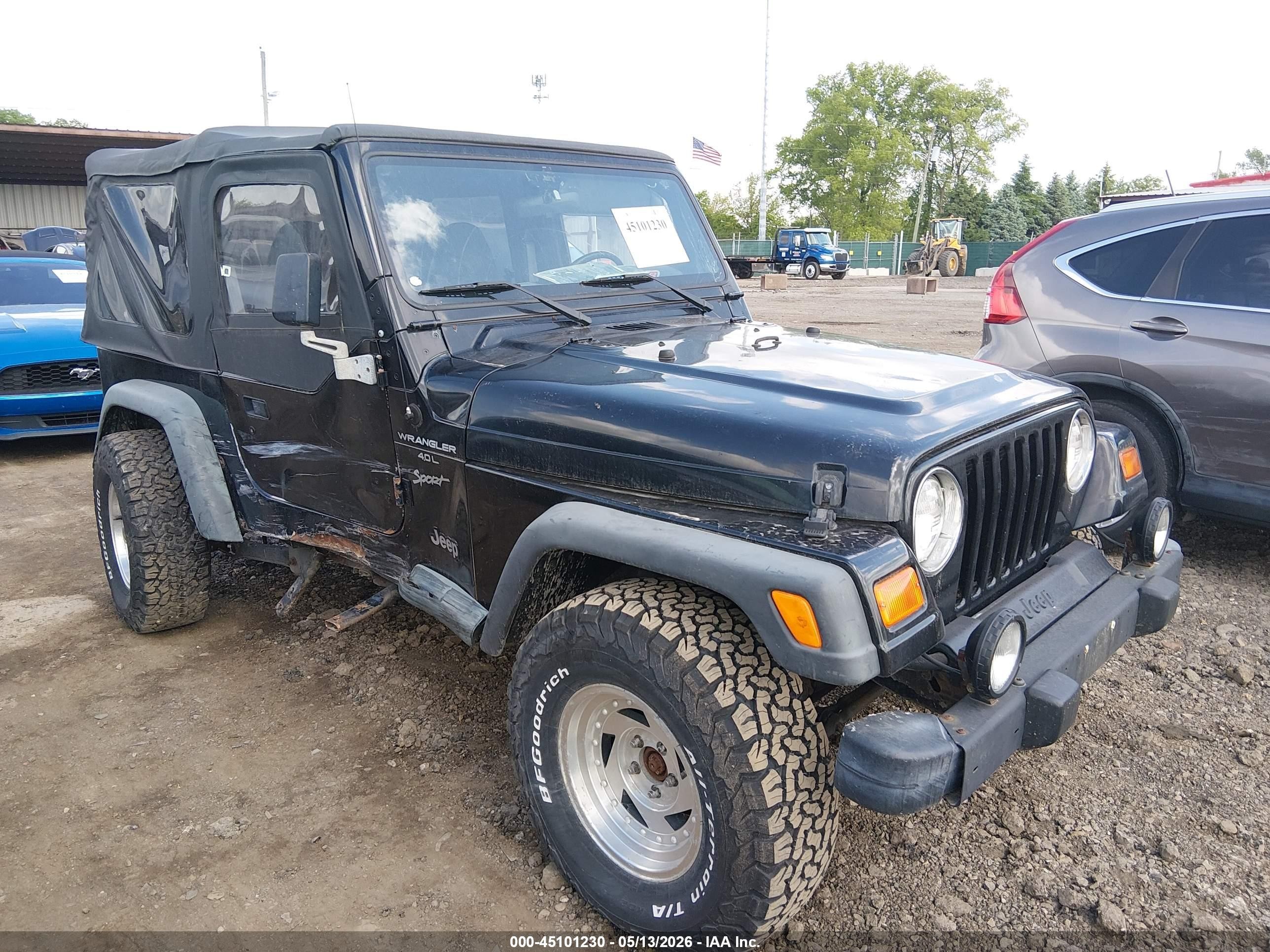 1999 Jeep Wrangler Sport Black vin: 1J4FY19S9XP466132