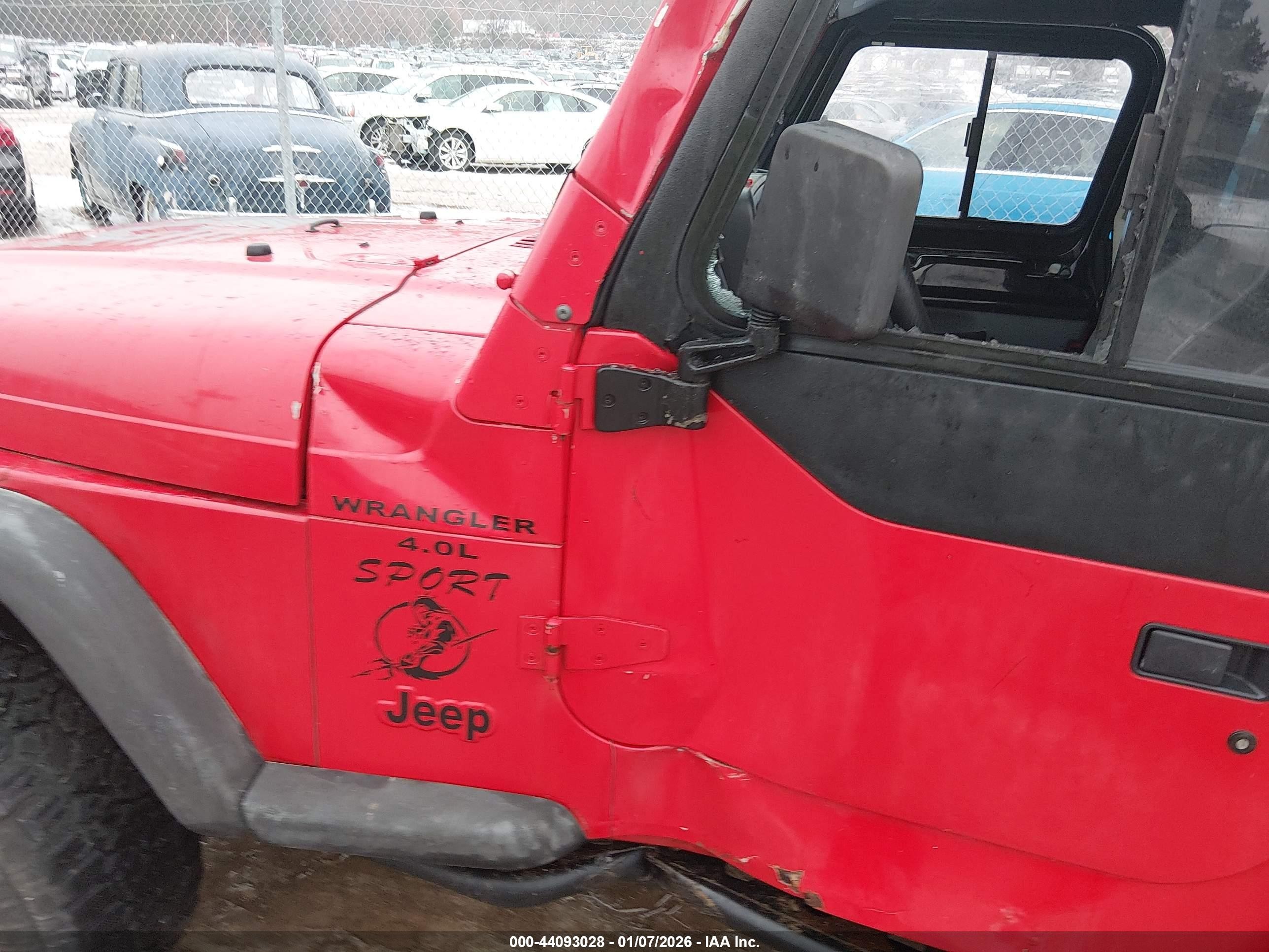 1998 Jeep Wrangler Sport Красный vin: 1J4FY19SXWP730344