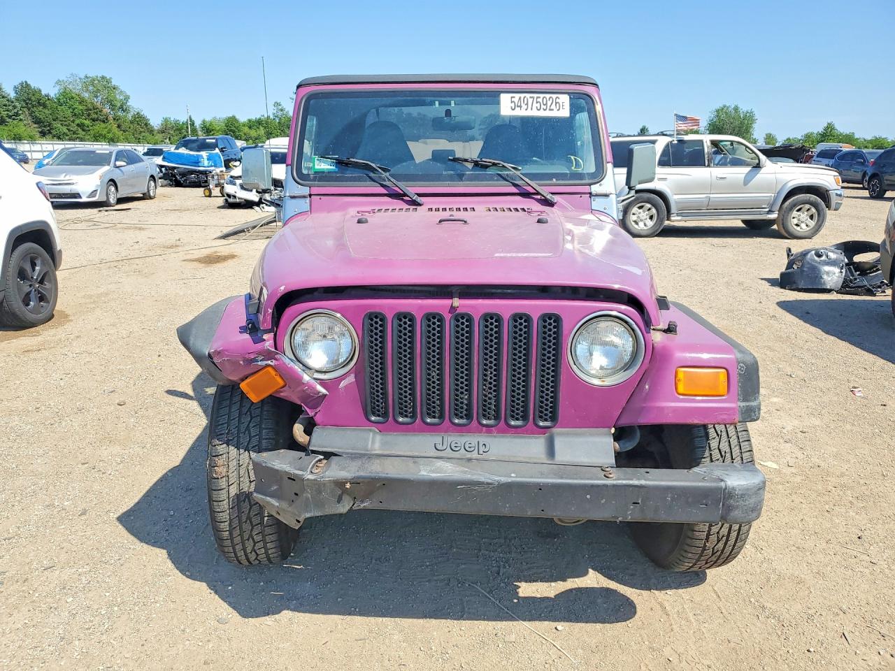 1997 Jeep Wrangler / Tj Se Purple vin: 1J4FY29P0VP428612