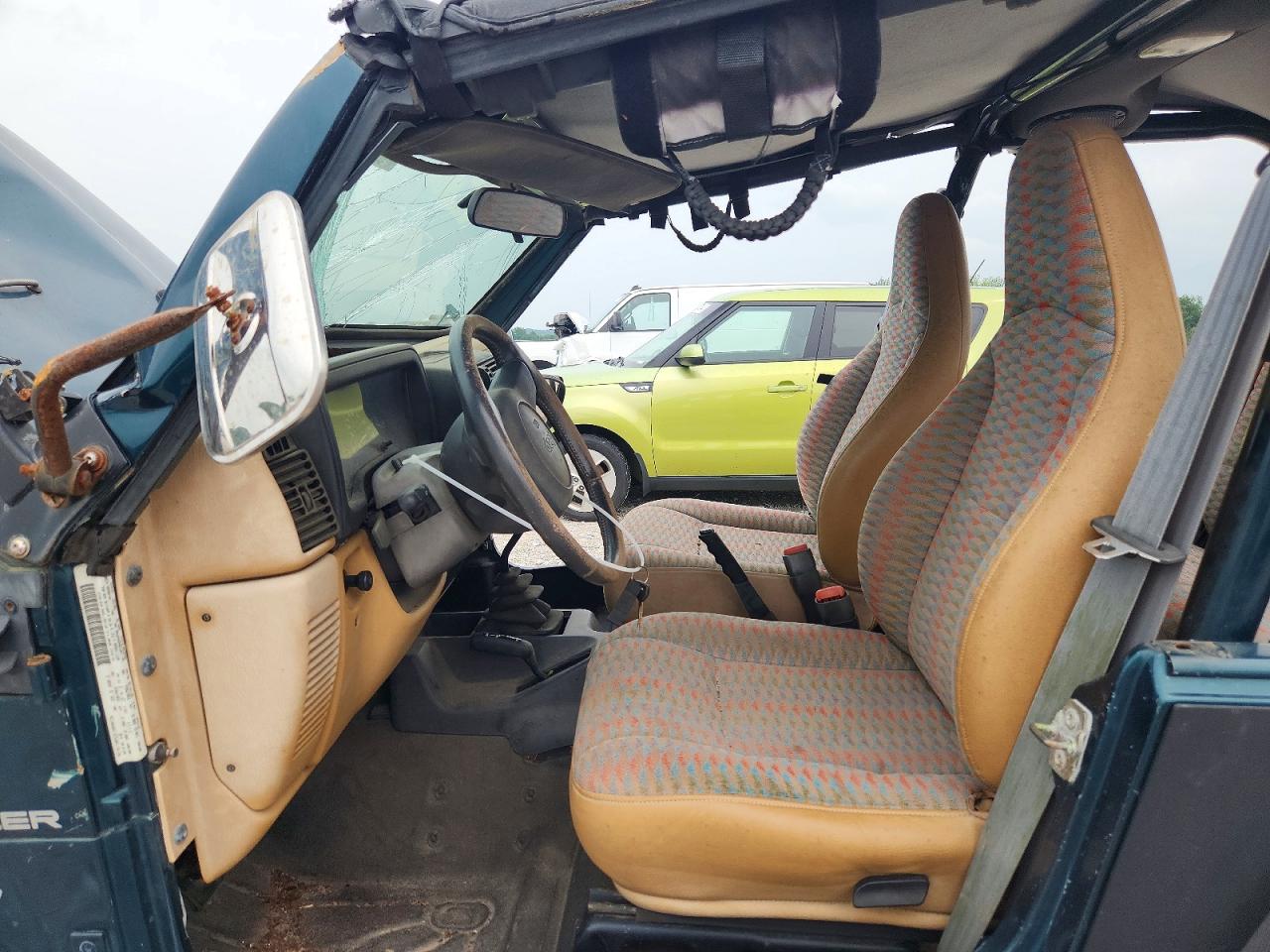 1997 Jeep Wrangler / Tj Se Green vin: 1J4FY29P0VP447564