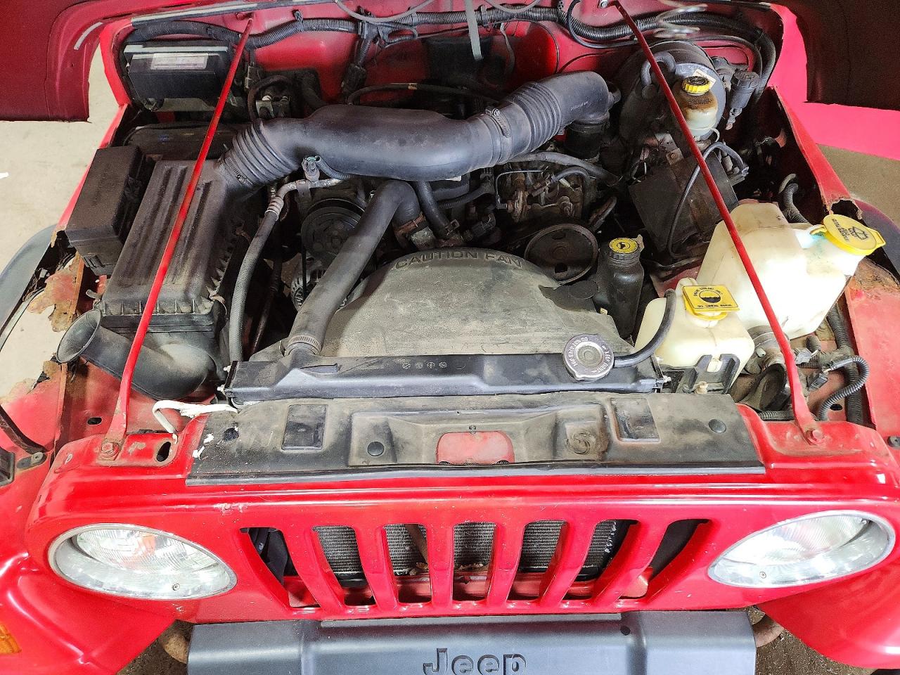 1997 Jeep Wrangler / Tj Se Red vin: 1J4FY29P0VP536521