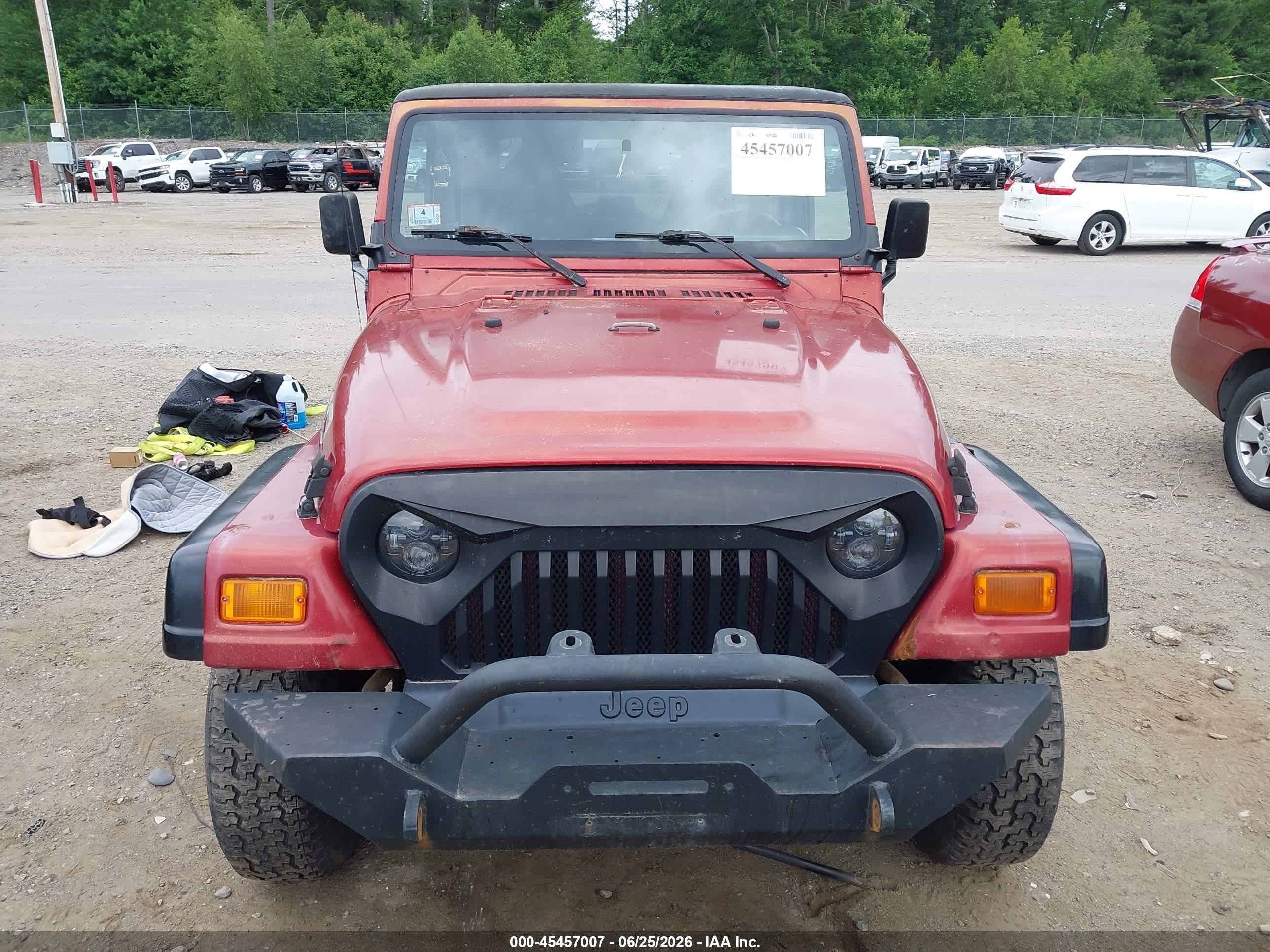 1997 Jeep Wrangler Se Maroon vin: 1J4FY29P0VP550306