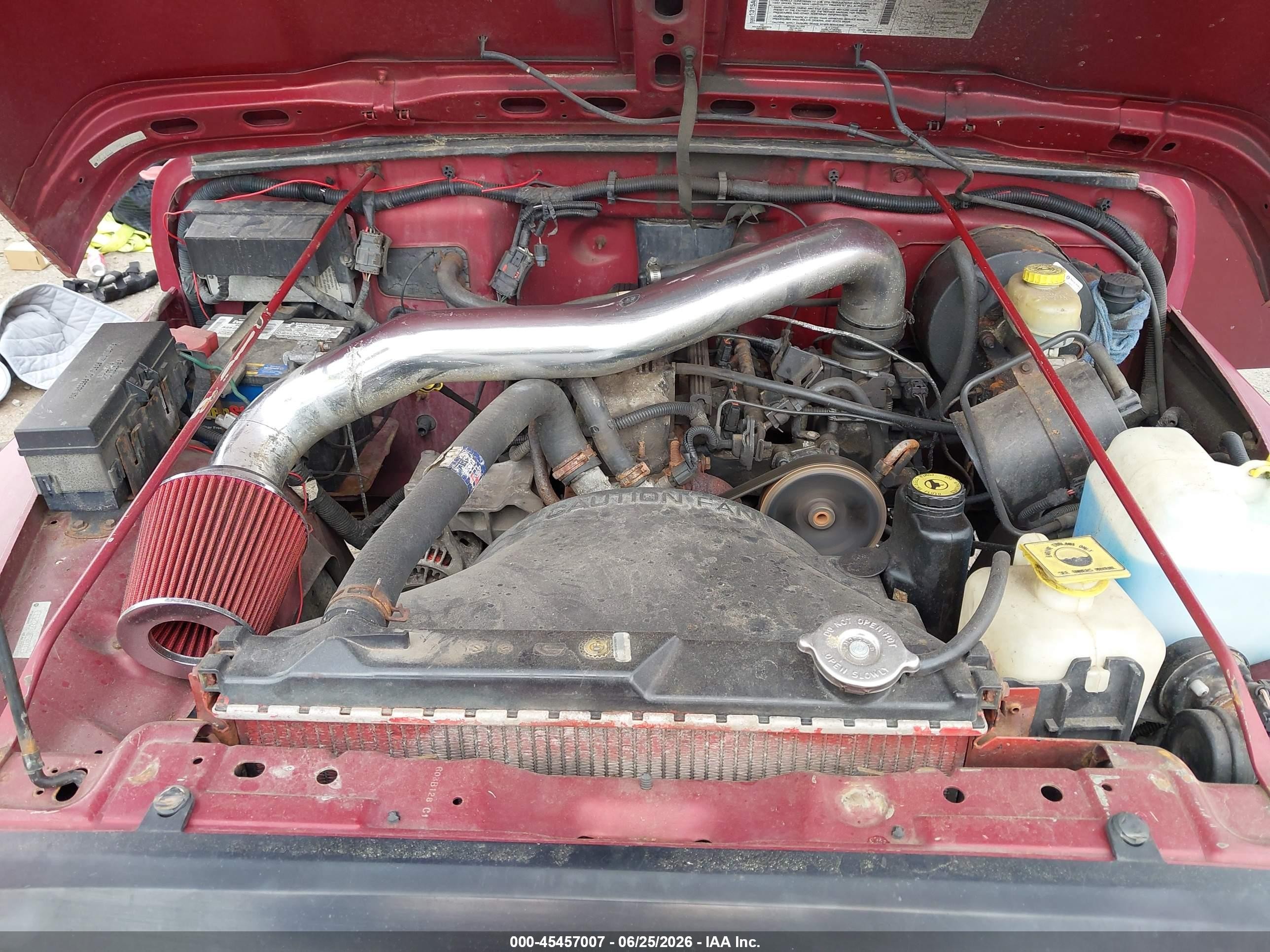 1997 Jeep Wrangler Se Maroon vin: 1J4FY29P0VP550306