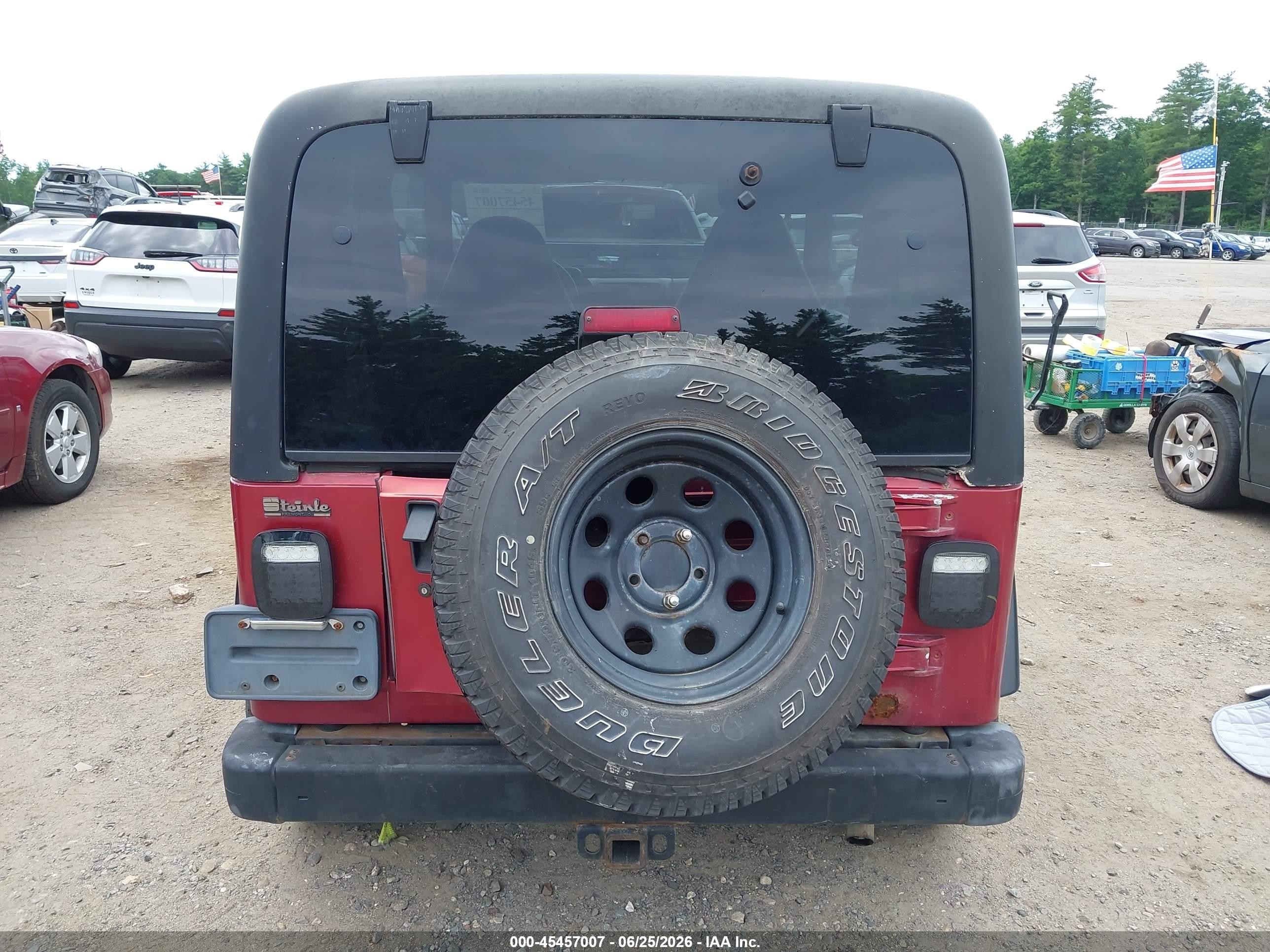 1997 Jeep Wrangler Se Maroon vin: 1J4FY29P0VP550306