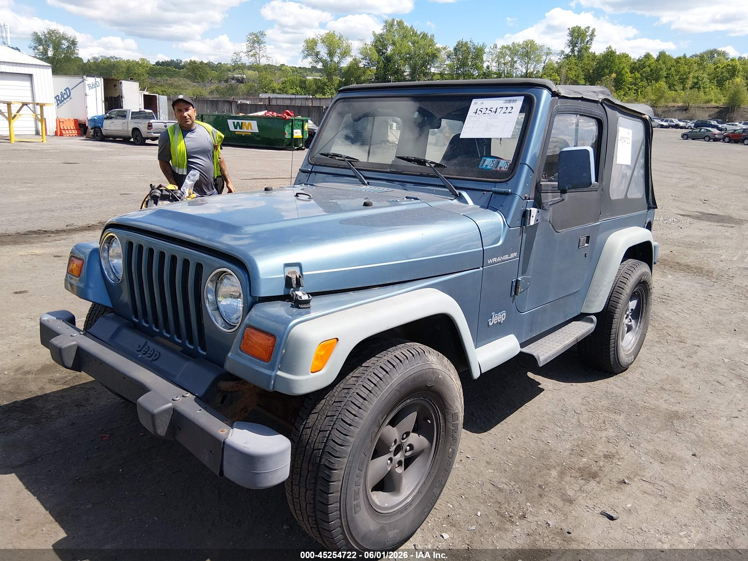 1999 Jeep Wrangler Se Blue vin: 1J4FY29P0XP476937