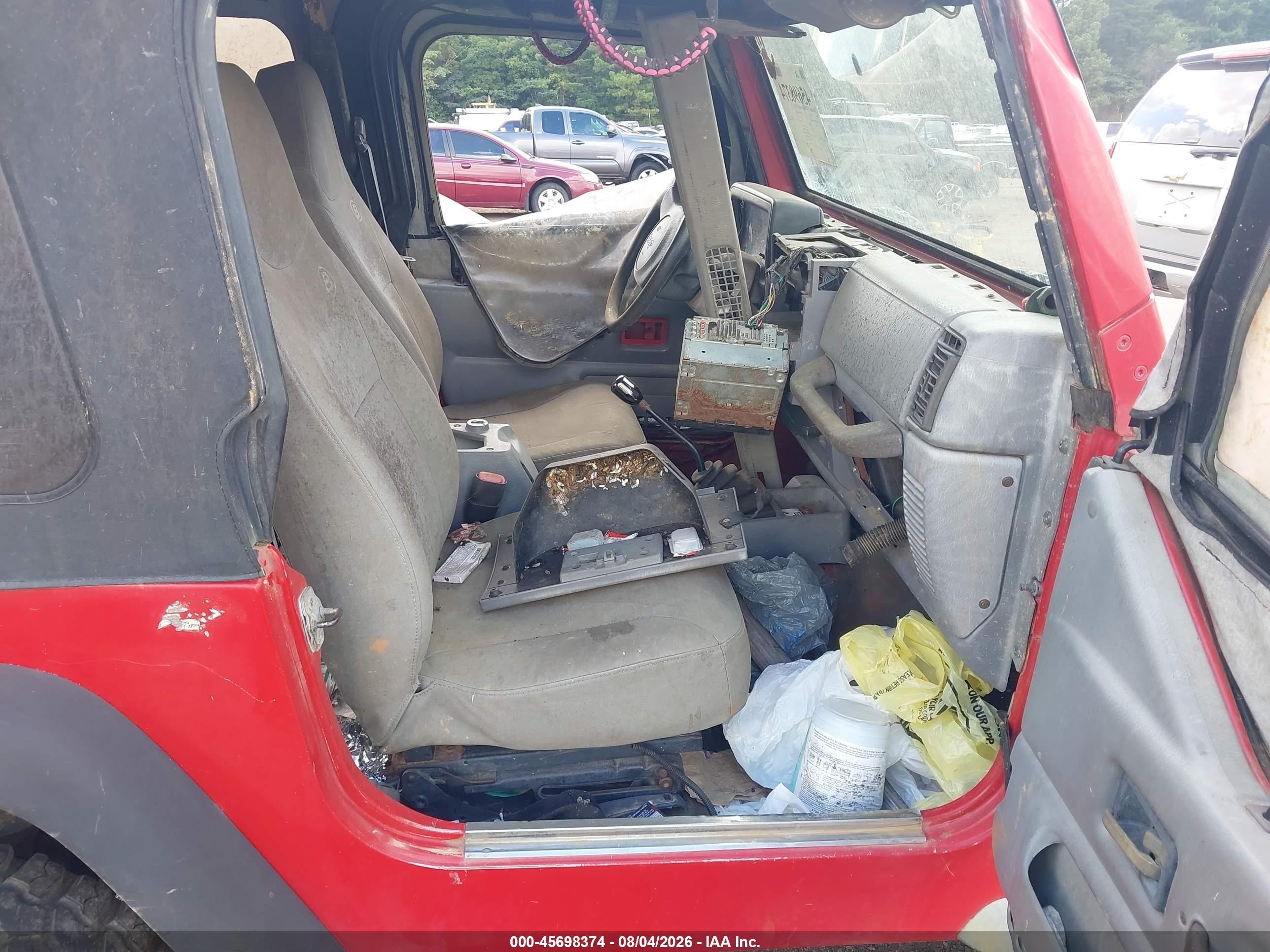 1997 Jeep Wrangler Se Red vin: 1J4FY29P1VP438839