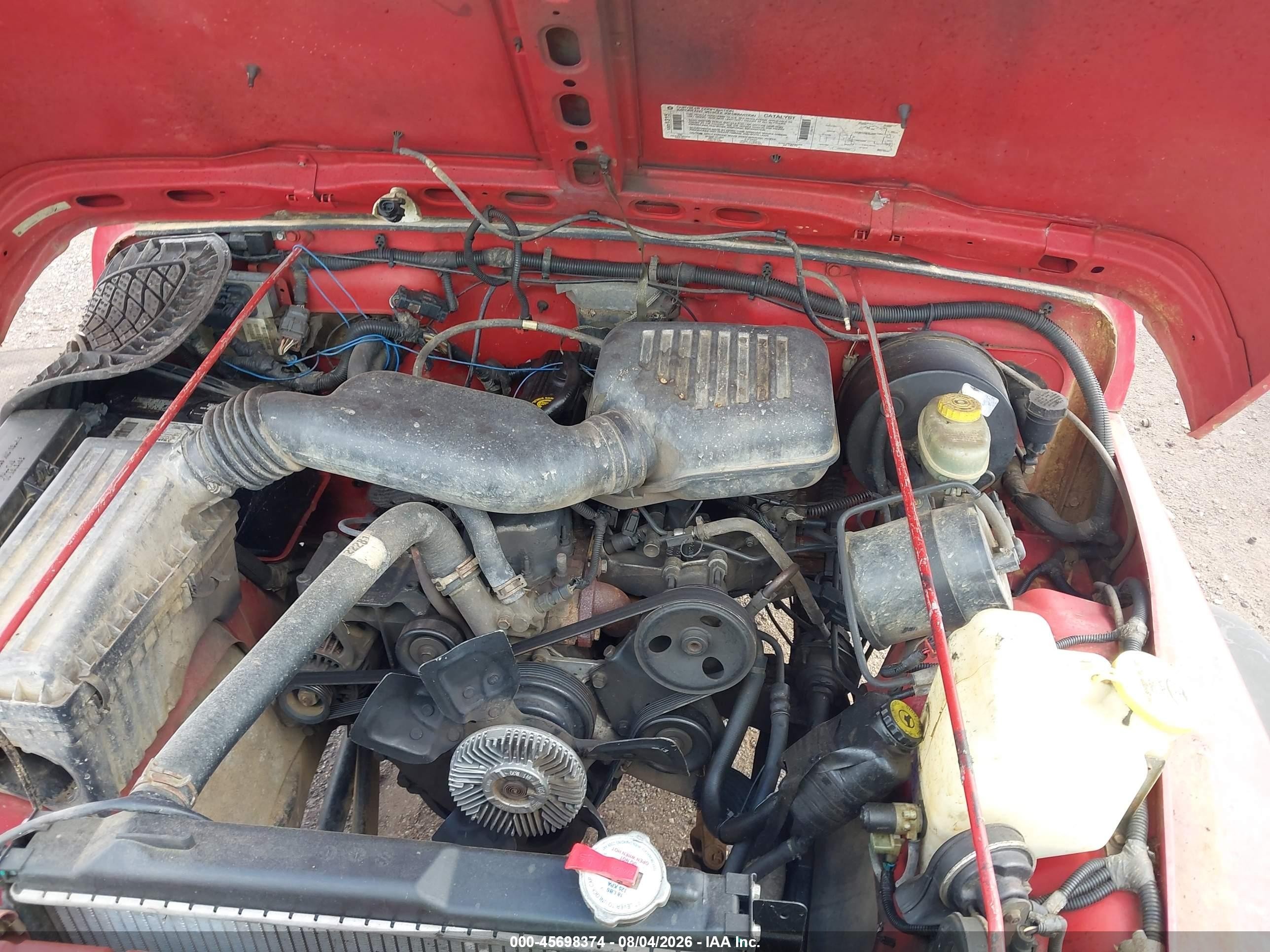 1997 Jeep Wrangler Se Red vin: 1J4FY29P1VP438839
