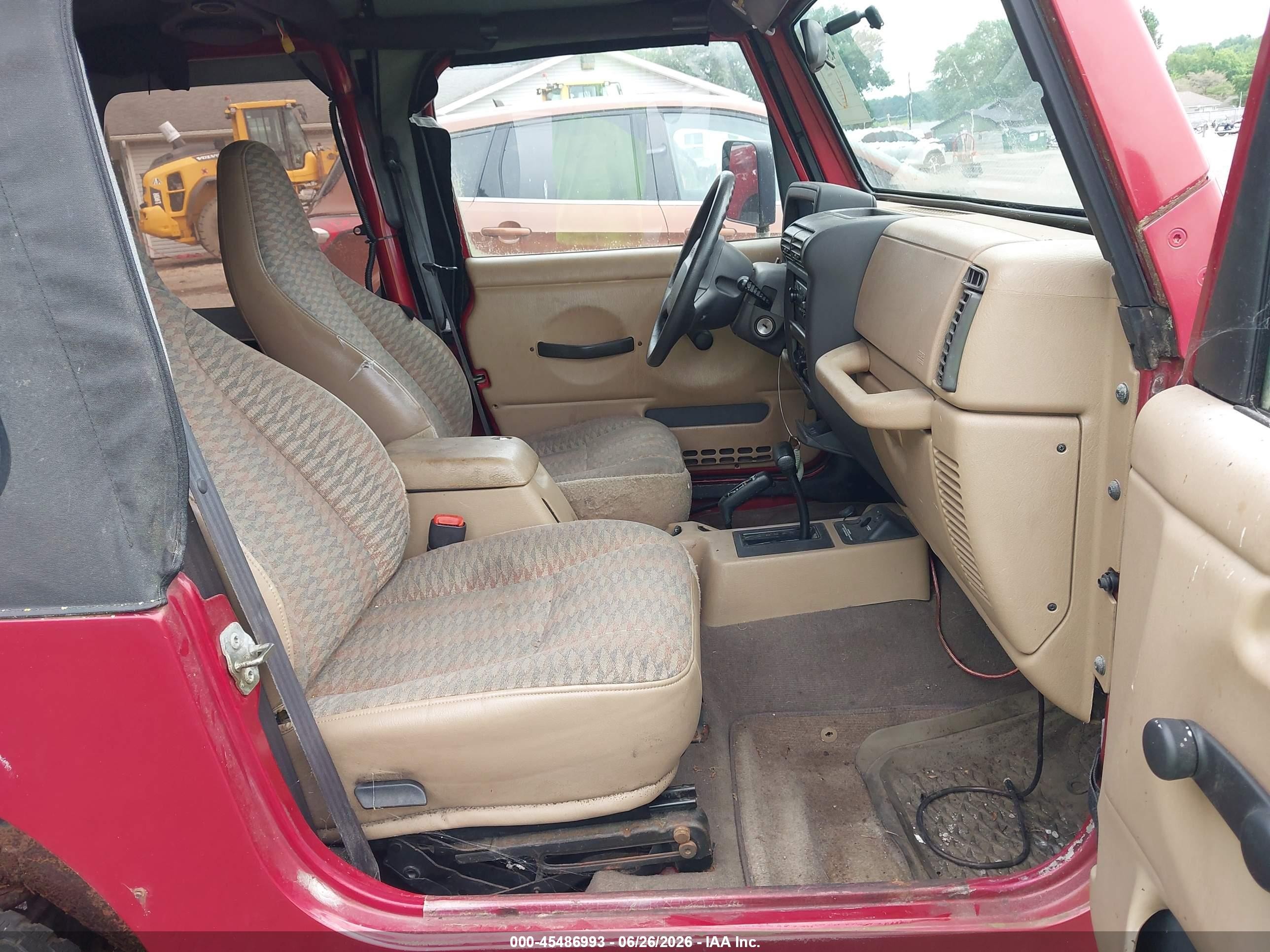 1999 Jeep Wrangler Se Красный vin: 1J4FY29P1XP447026