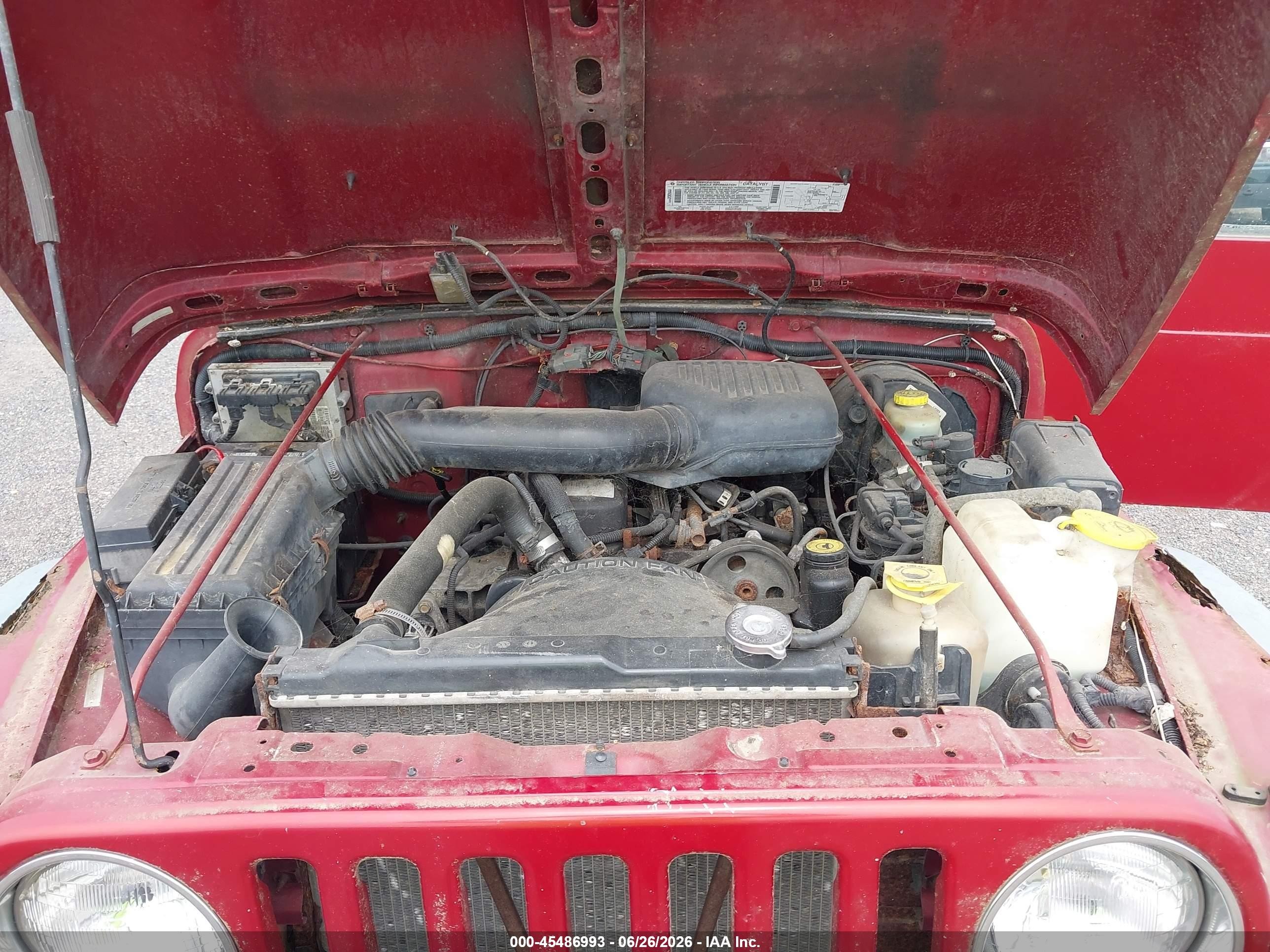 1999 Jeep Wrangler Se Красный vin: 1J4FY29P1XP447026