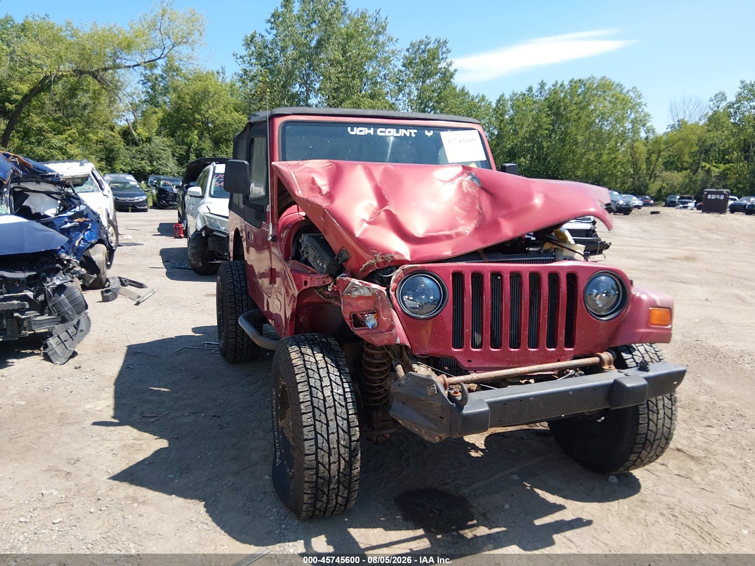 1998 Jeep Wrangler Se Red vin: 1J4FY29P2WP730257