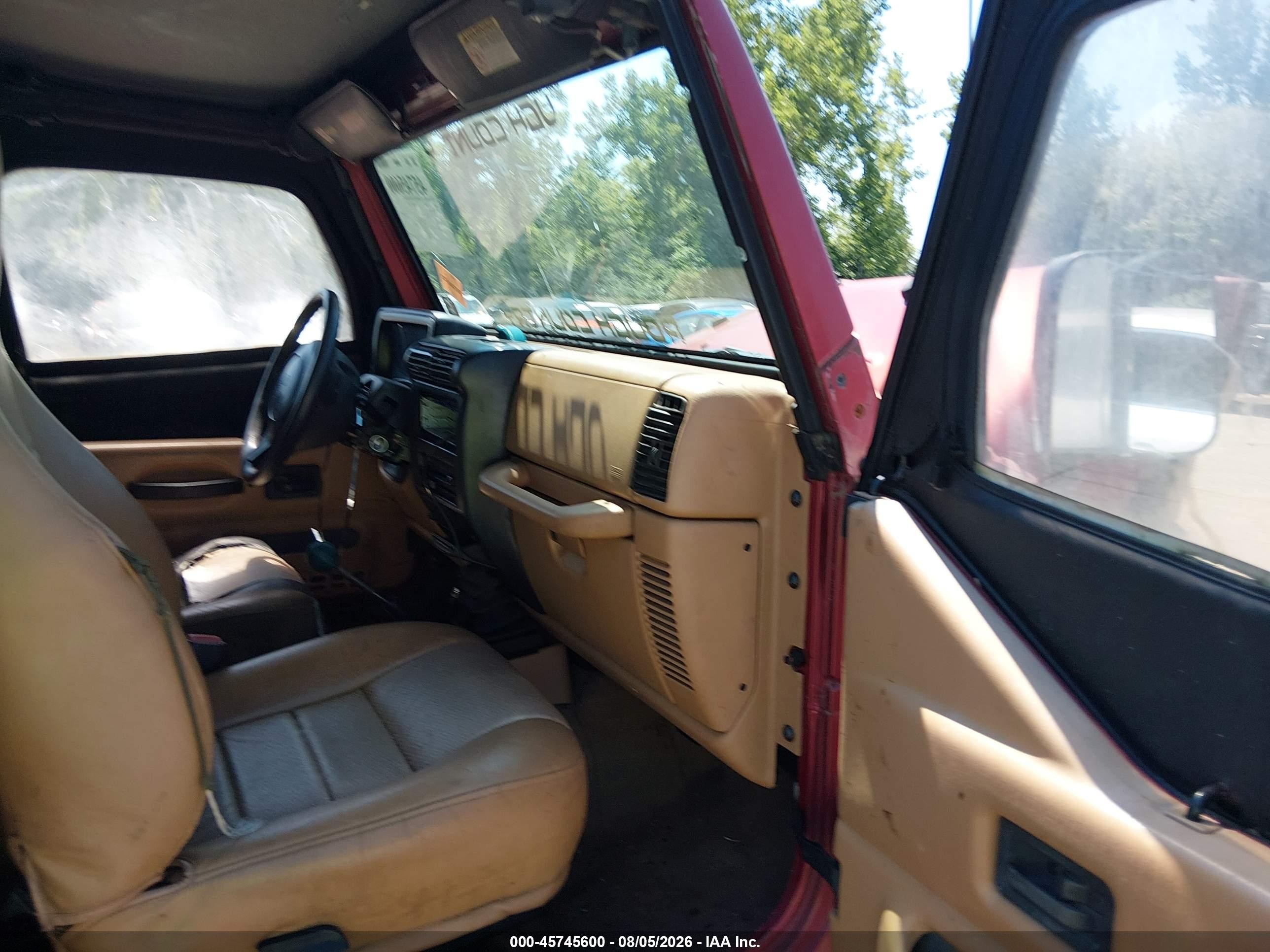 1998 Jeep Wrangler Se Red vin: 1J4FY29P2WP730257