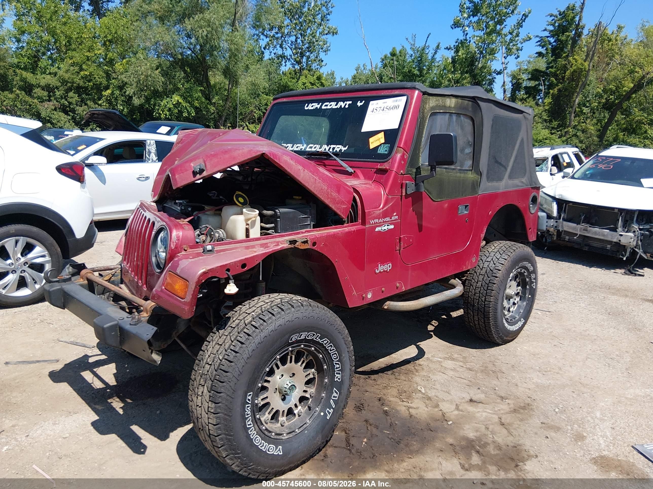 1998 Jeep Wrangler Se Red vin: 1J4FY29P2WP730257