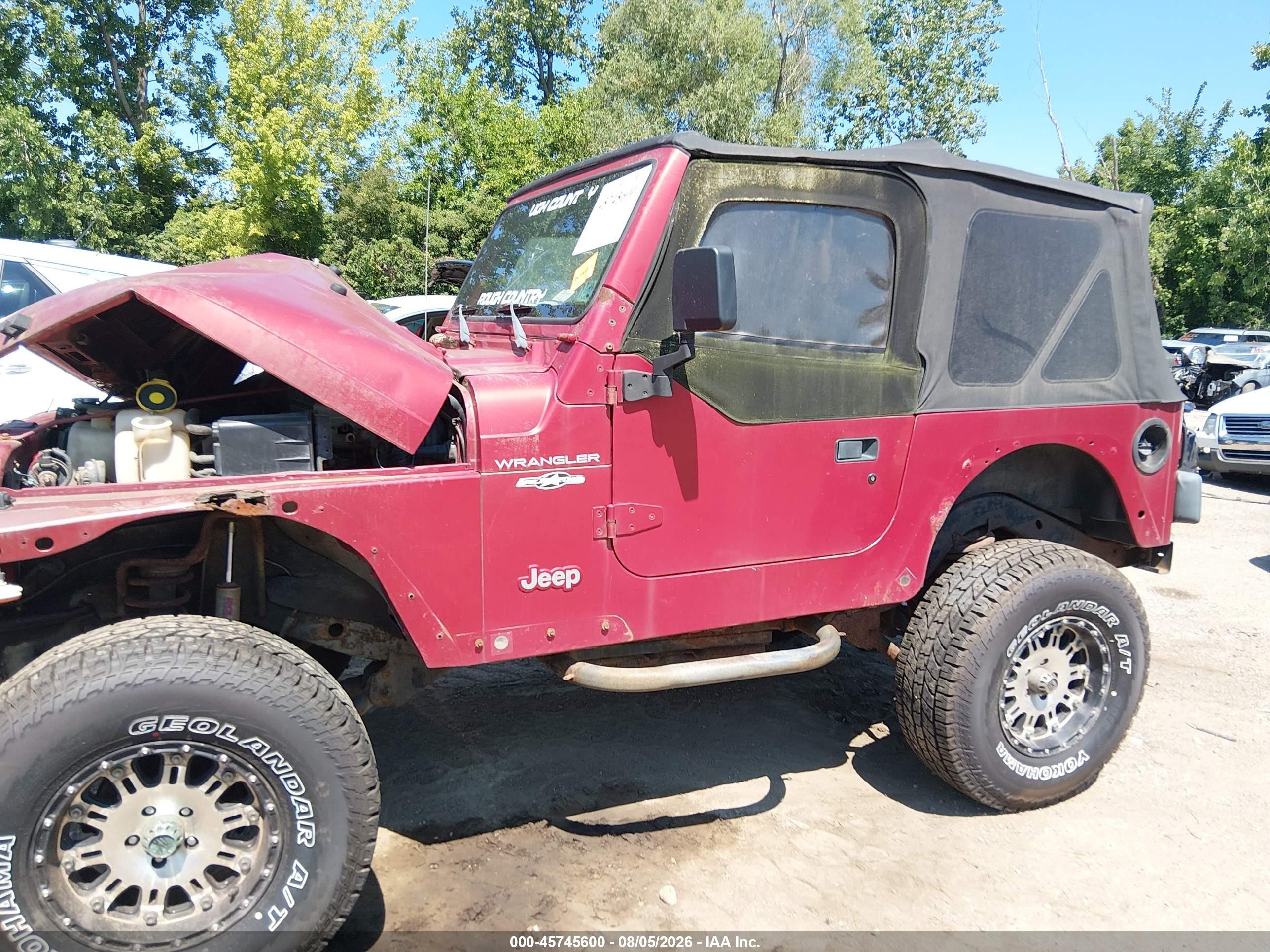 1998 Jeep Wrangler Se Red vin: 1J4FY29P2WP730257