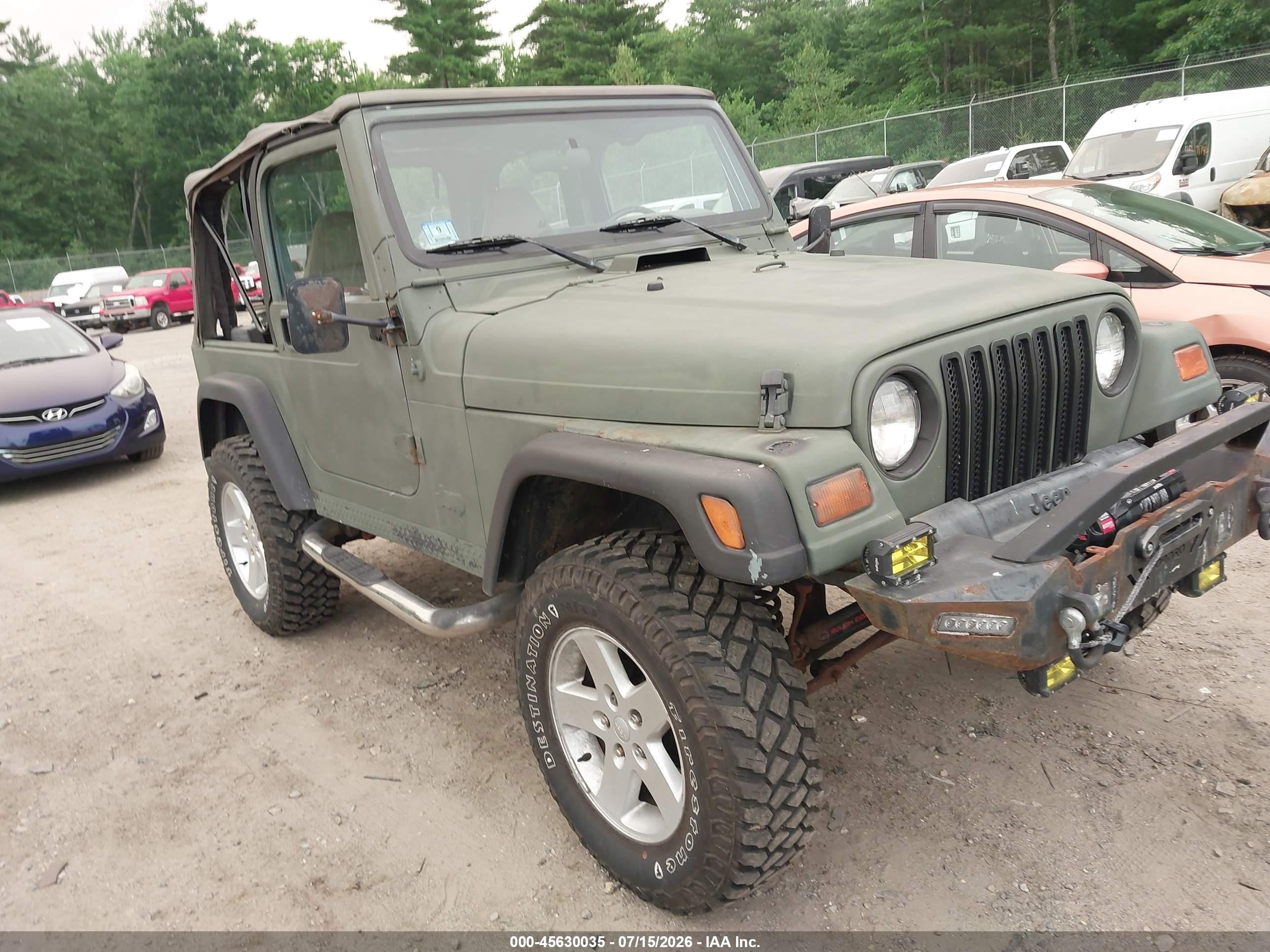 1999 Jeep Wrangler Se Green vin: 1J4FY29P2XP429232
