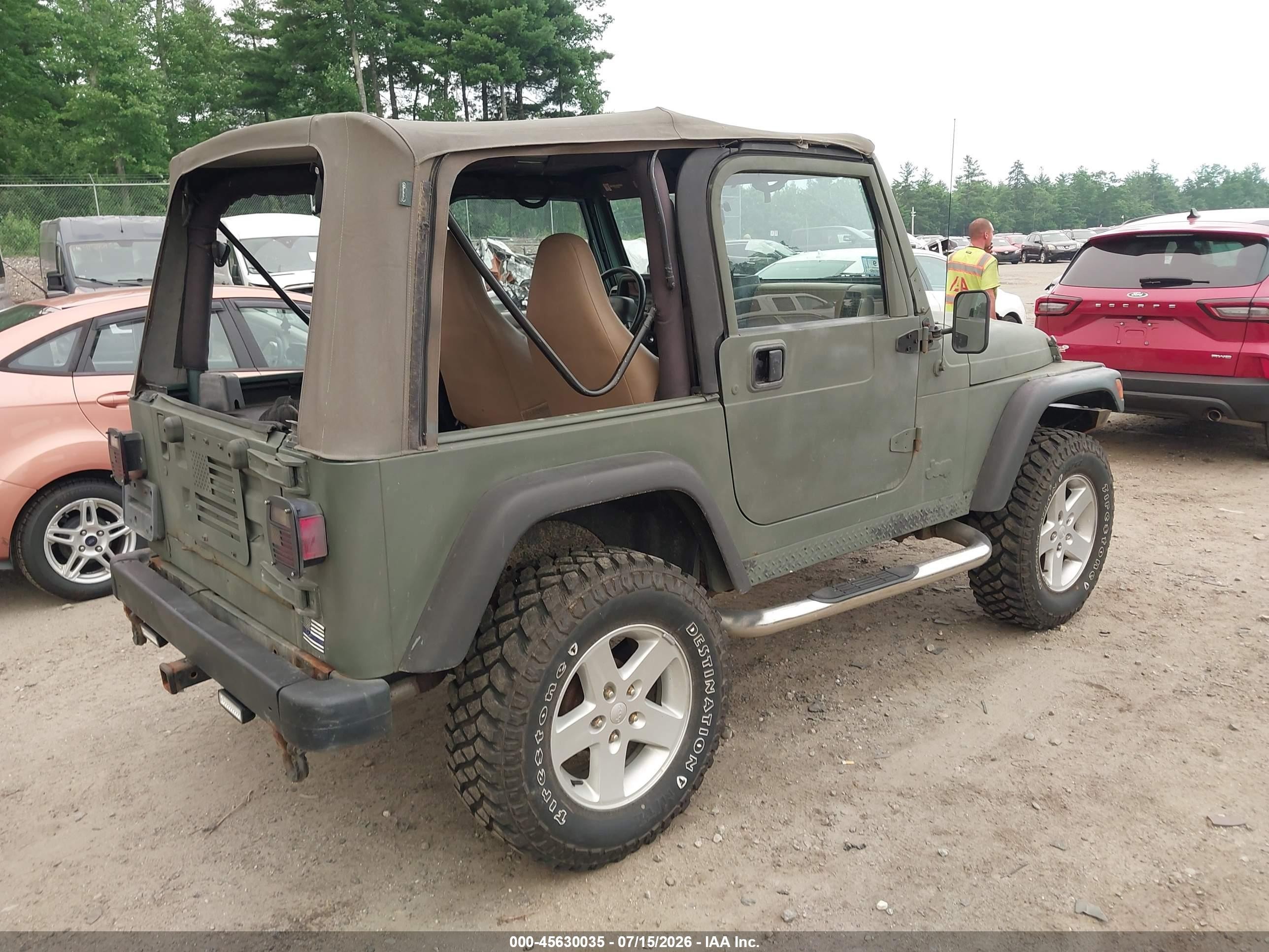 1999 Jeep Wrangler Se Green vin: 1J4FY29P2XP429232