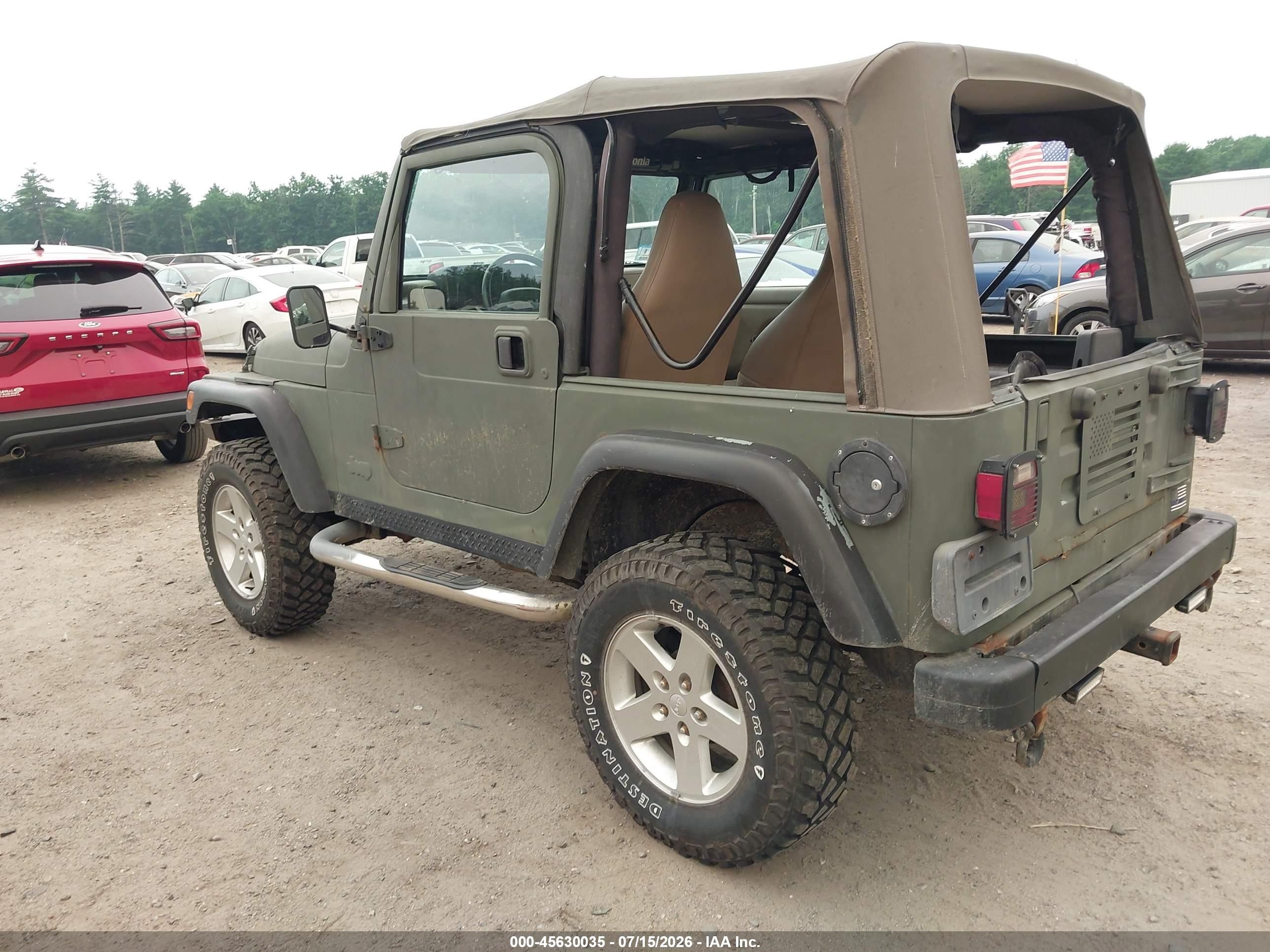 1999 Jeep Wrangler Se Green vin: 1J4FY29P2XP429232