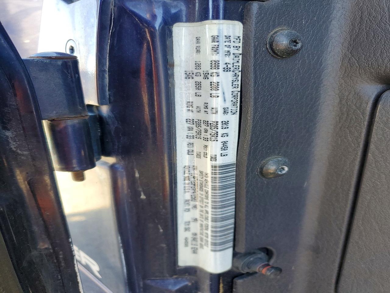 1999 Jeep Wrangler Blue vin: 1J4FY29P2XP472503