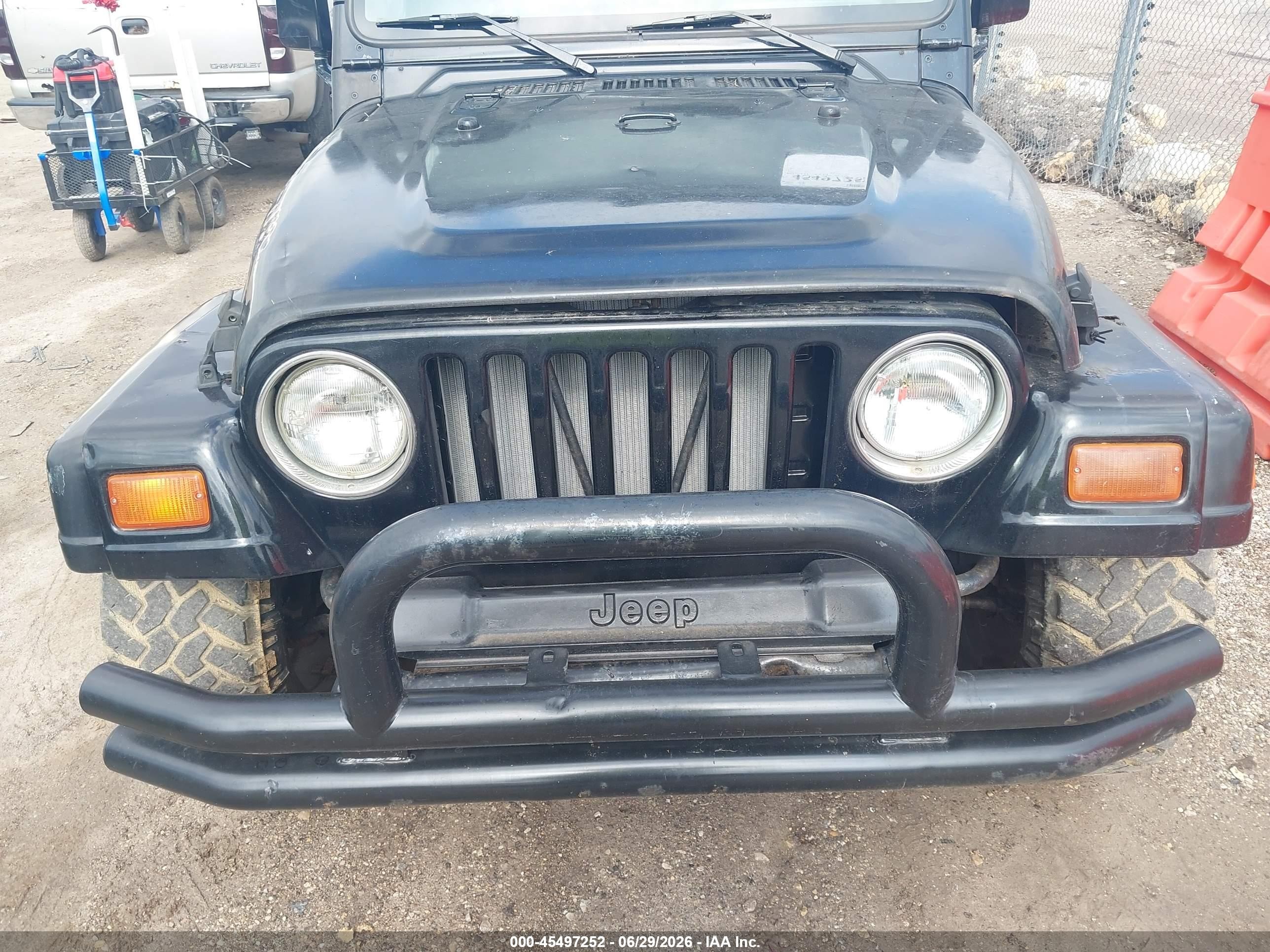 1997 Jeep Wrangler Se Black vin: 1J4FY29P3VP517400