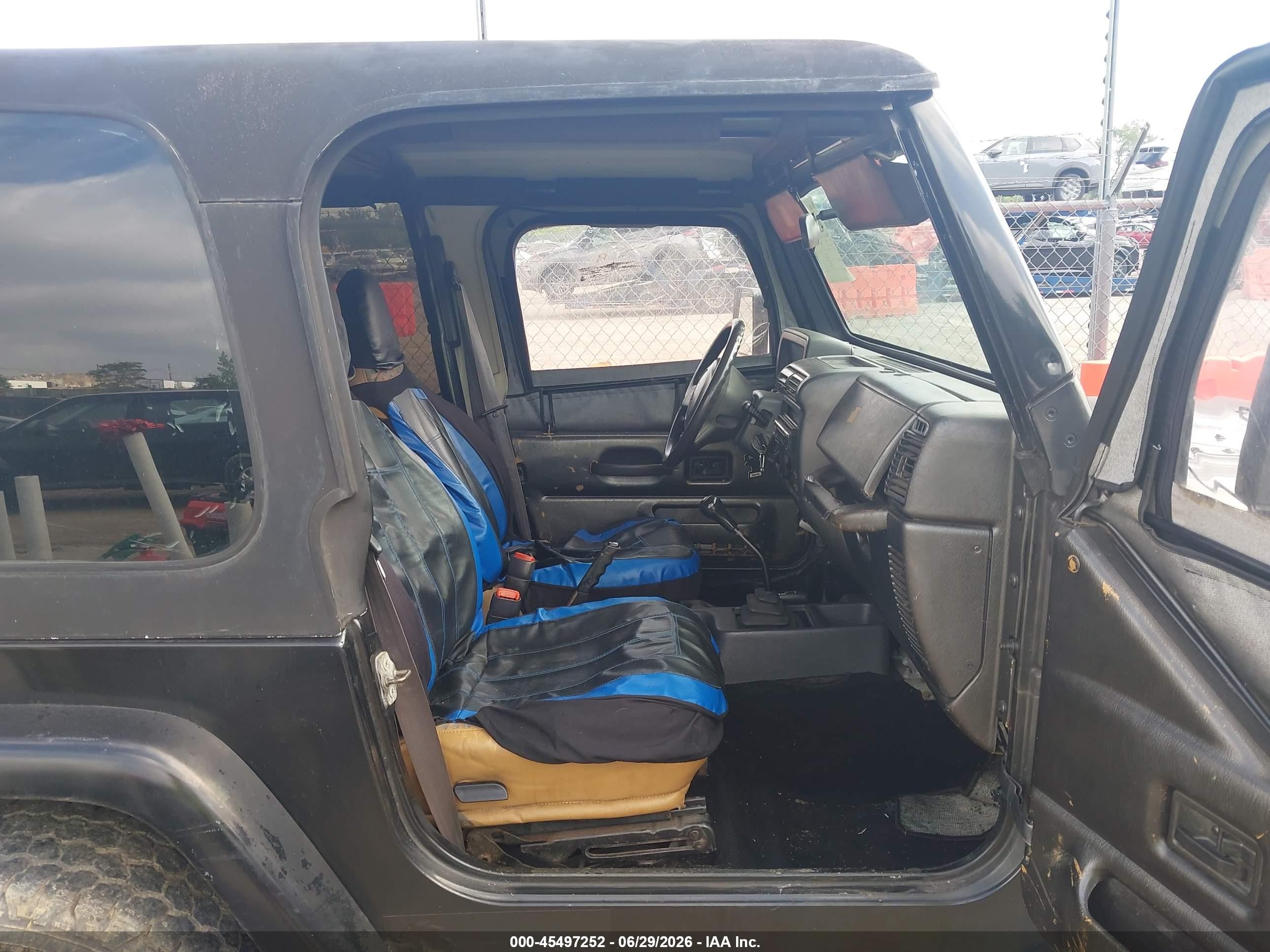 1997 Jeep Wrangler Se Black vin: 1J4FY29P3VP517400