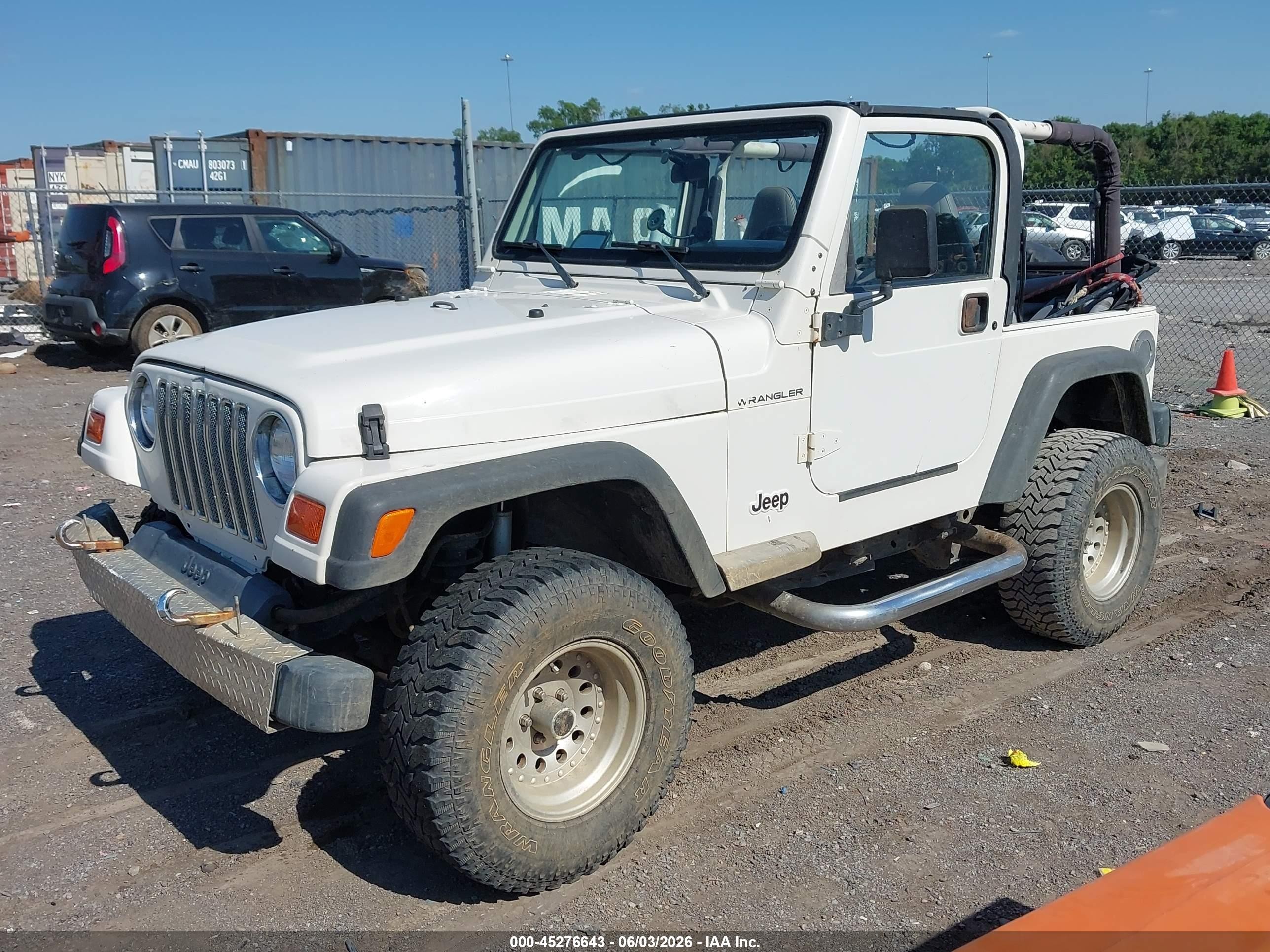 1998 Jeep Wrangler Se White vin: 1J4FY29P3WP766166