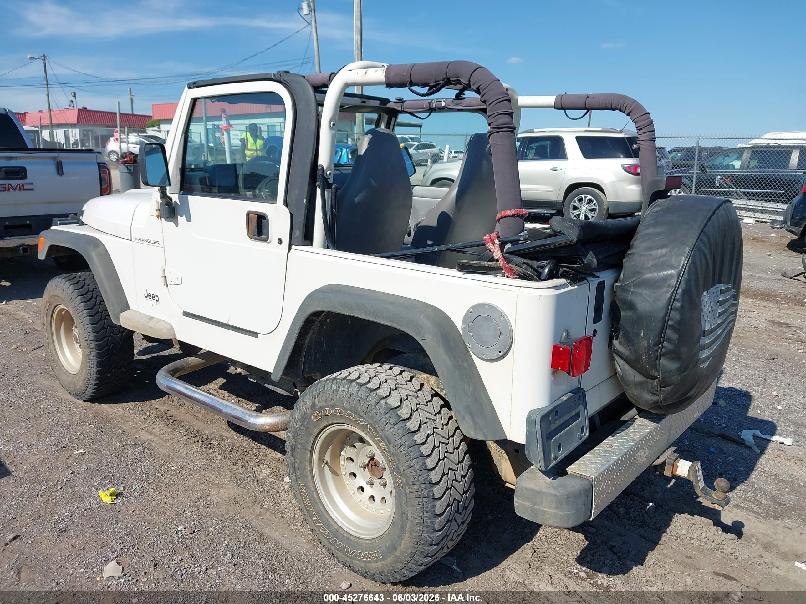 1998 Jeep Wrangler Se White vin: 1J4FY29P3WP766166